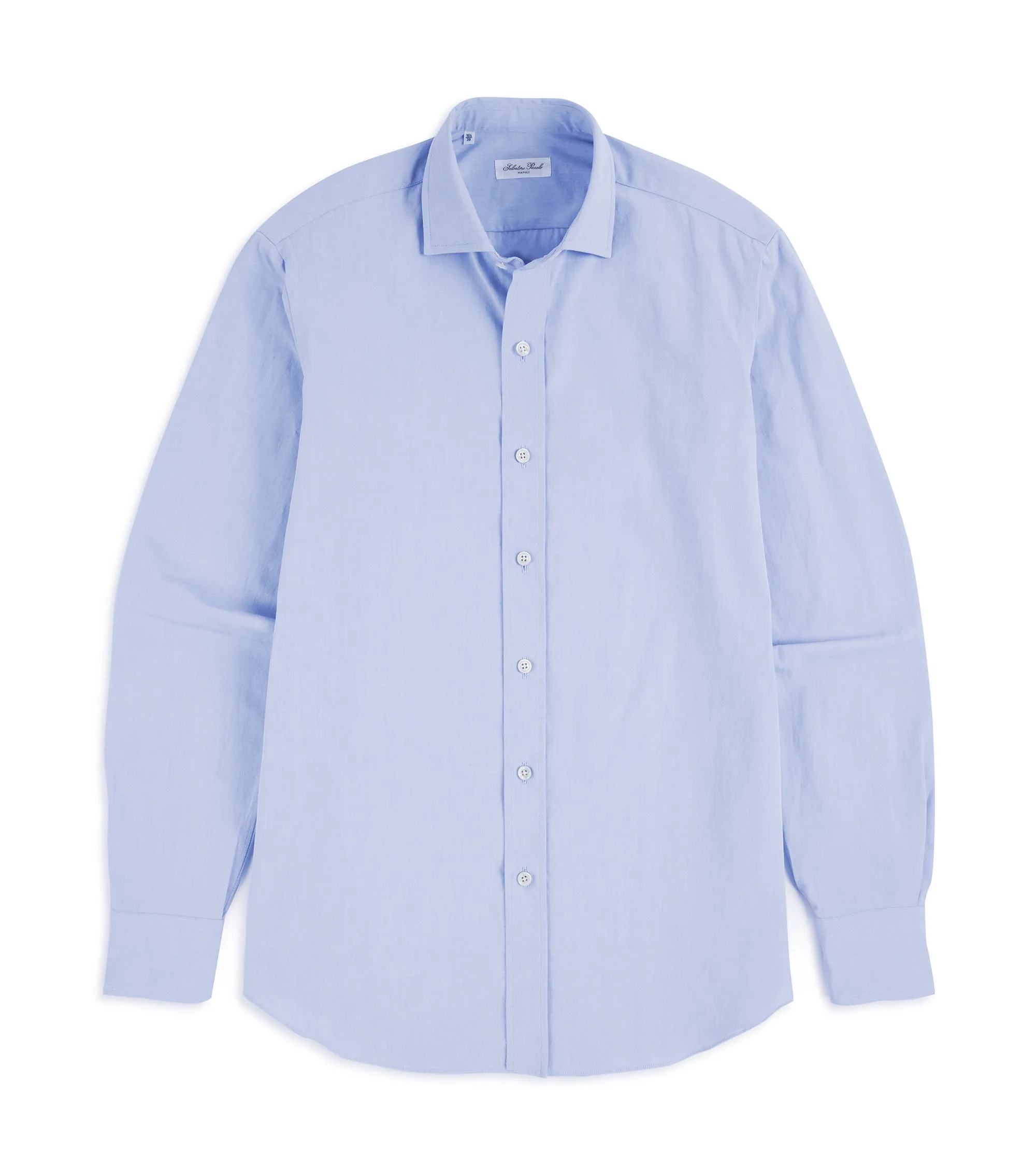 Salvatore Piccolo Cotton Canvas Shirt: Light Blue Night Out Local Favorite