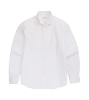 Salvatore Piccolo Cotton Canvas Shirt: White Essential Wardrobe V-neck style