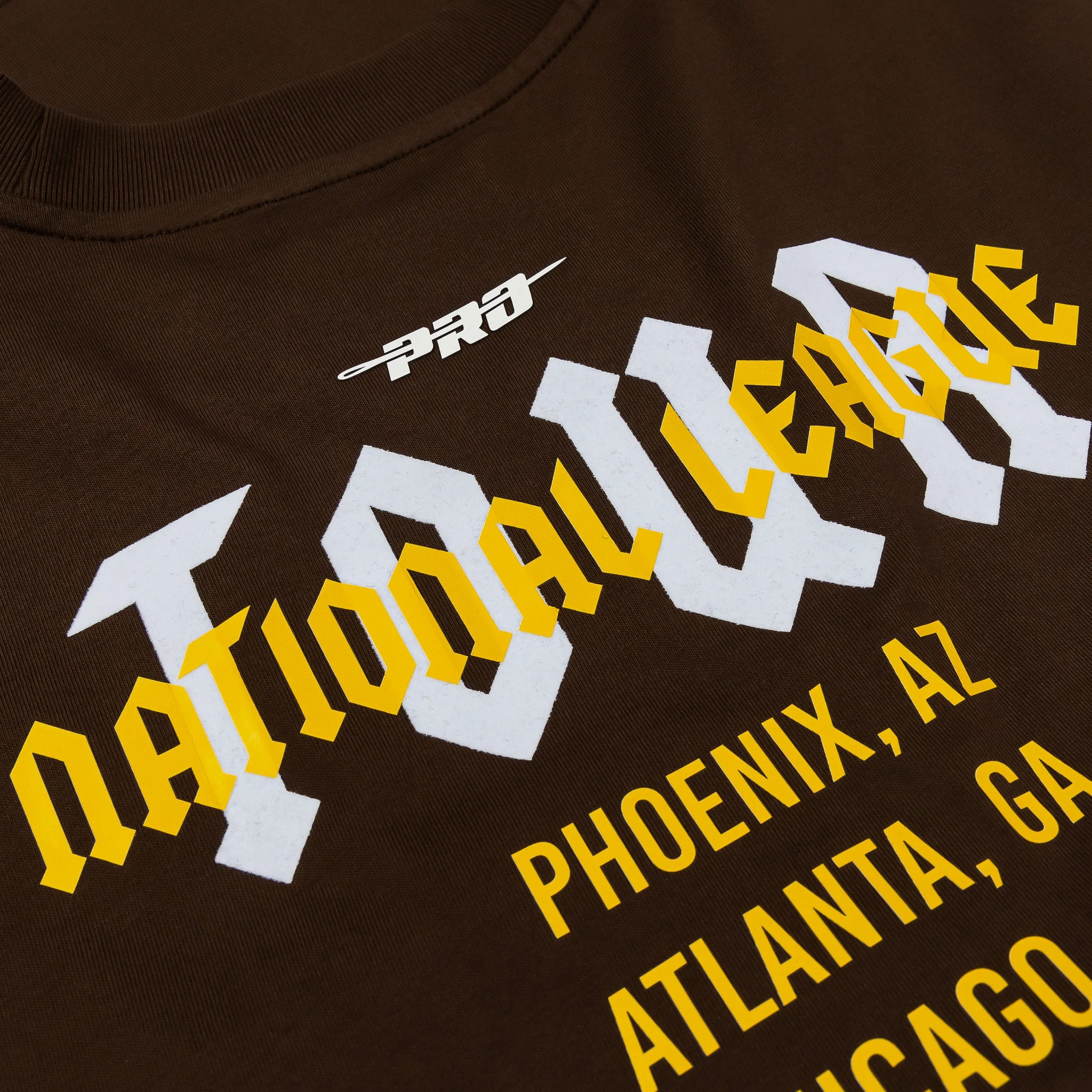 San Diego Padres City Tour Drop Shoulder Mens Short Sleeve Shirt (Brown) Minimalistic Wear