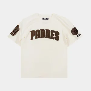 San Diego Padres Triple Tonal Mens Short Sleeve Shirt (Neutral/Brown) Chill Wear Stone Wash Process