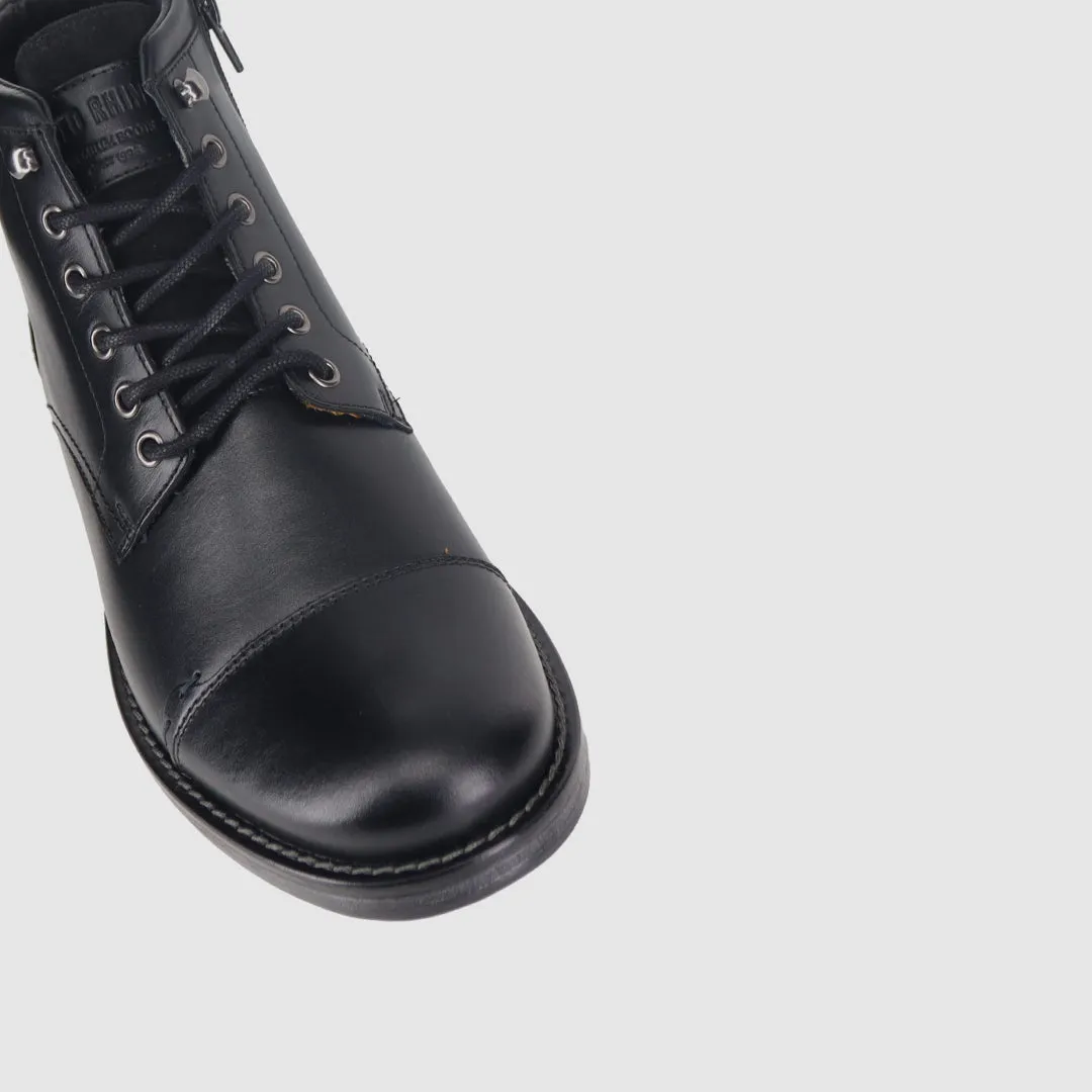 Quality Sole Scotia Lace Up Boots Black