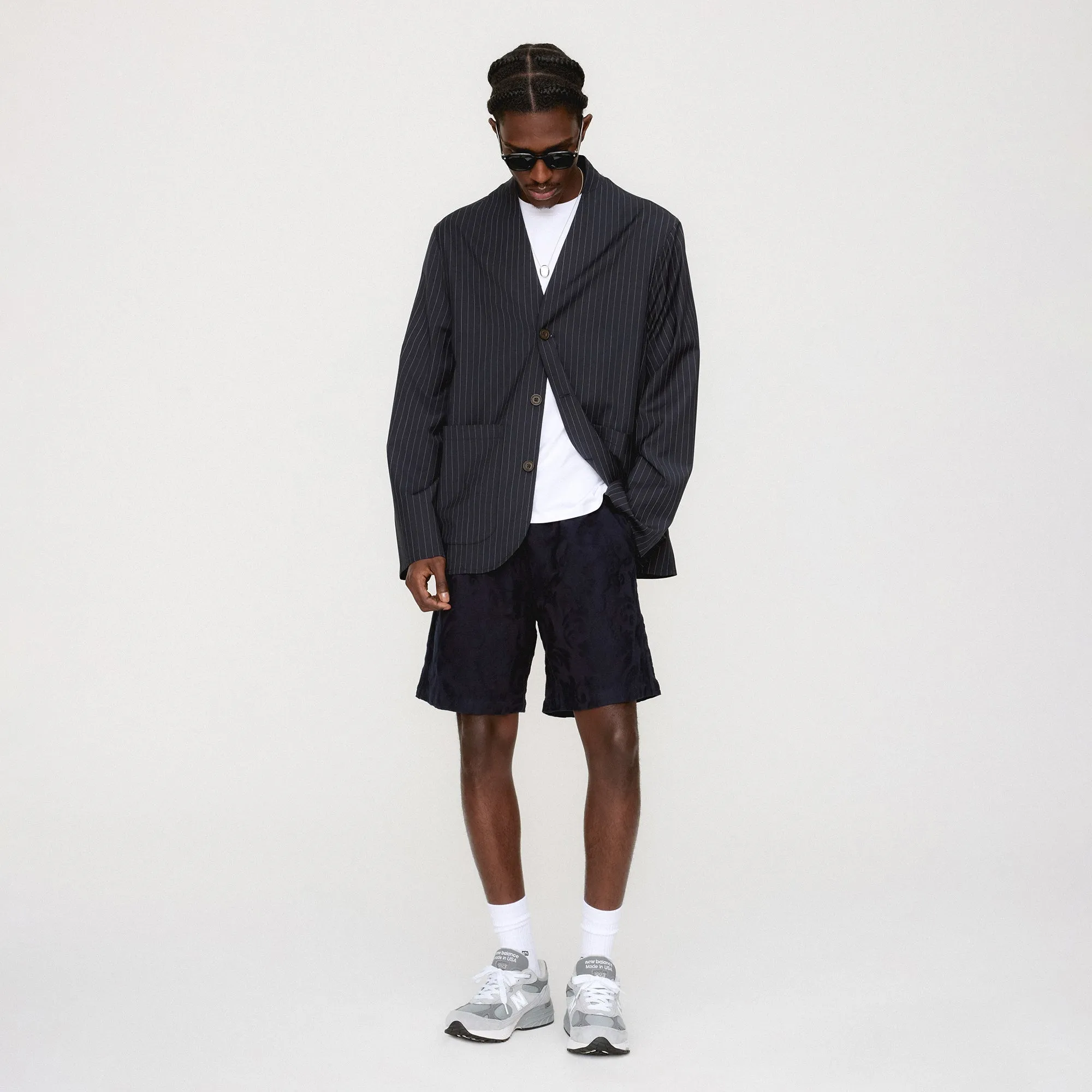 &Kin Tropical Wool Zac Blazer - Admiral Thermal Insulation Layer Flexible Comfort