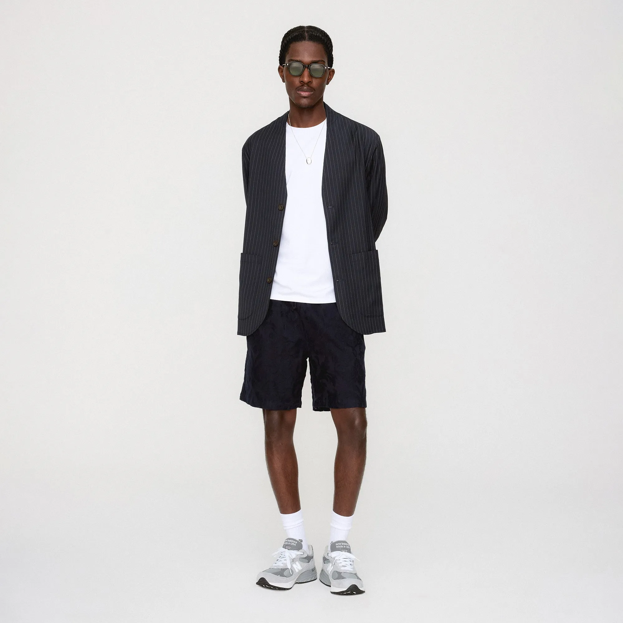 Softshell Fabric Eco Conscious Production &Kin Tropical Wool Zac Blazer - Admiral