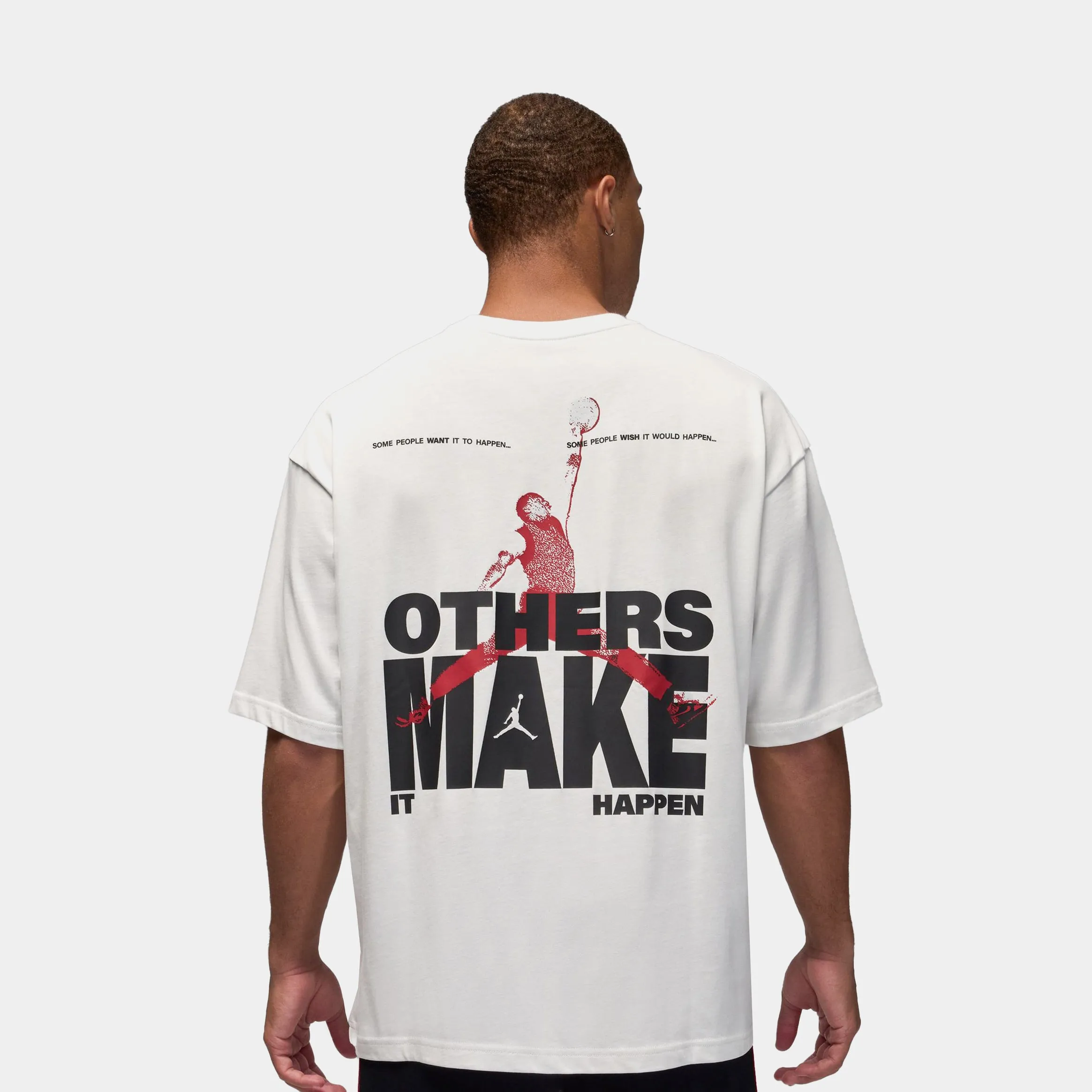Others Make It Happen Since '85 Graphic Mens Short Sleeve Shirt  (Summit White) Effortless Fashion