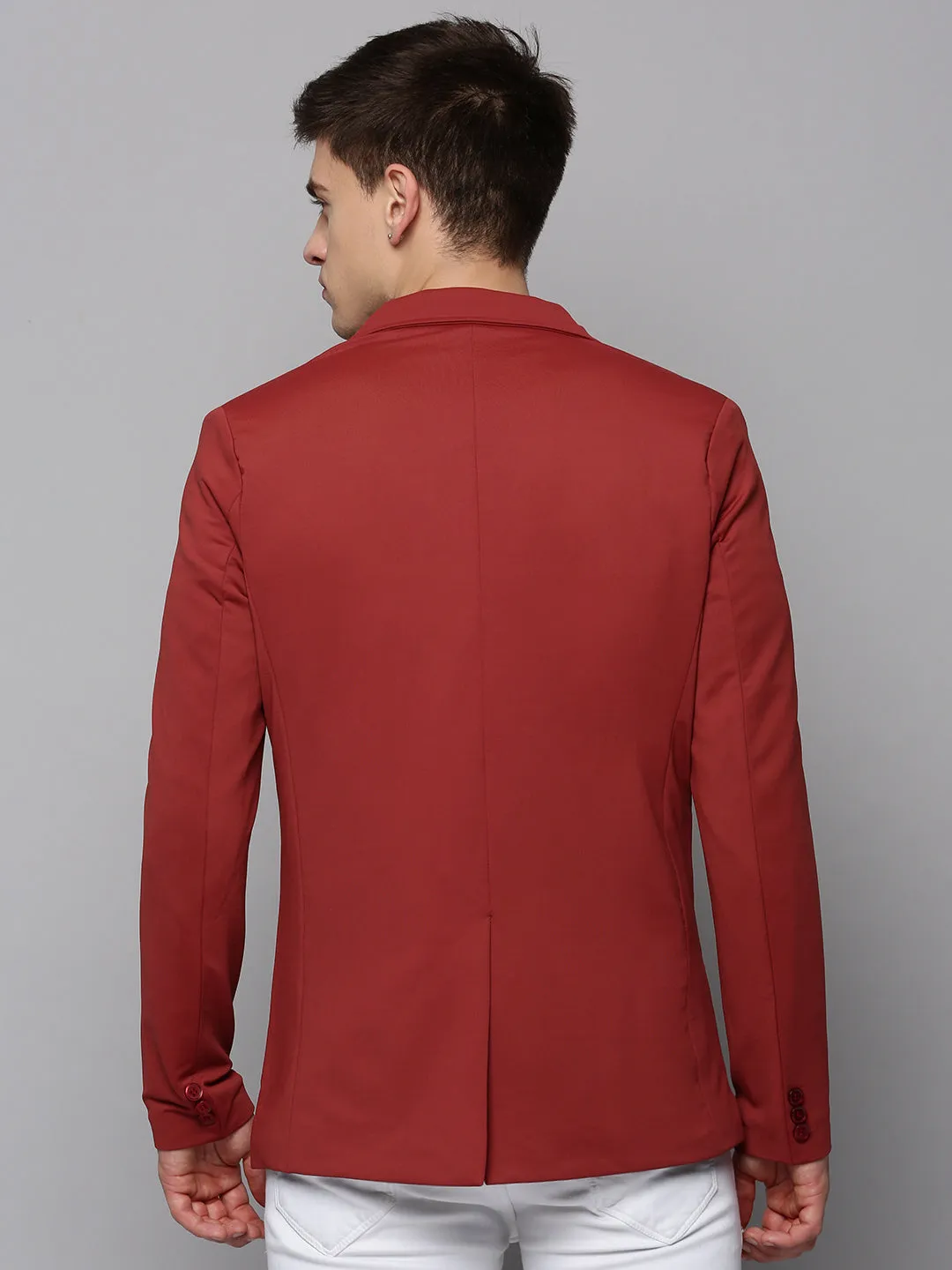 Odor Resistant Treatment Men's Rust Single-Breasted Casual Blazers