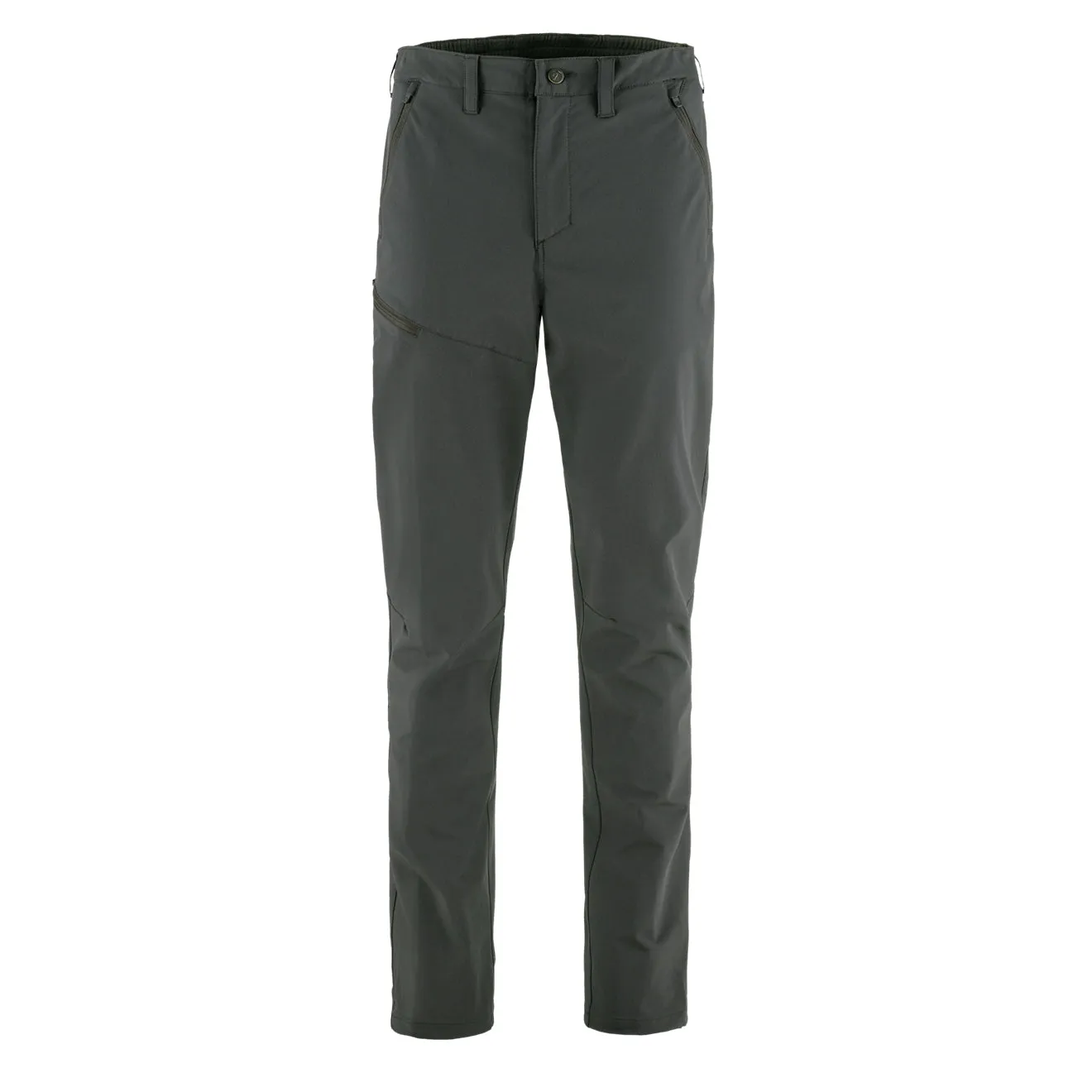 Fjallraven Abisko Trail Stretch Trouser Short Leg Dark Grey Organic Cotton Blend Lightweight Fabric