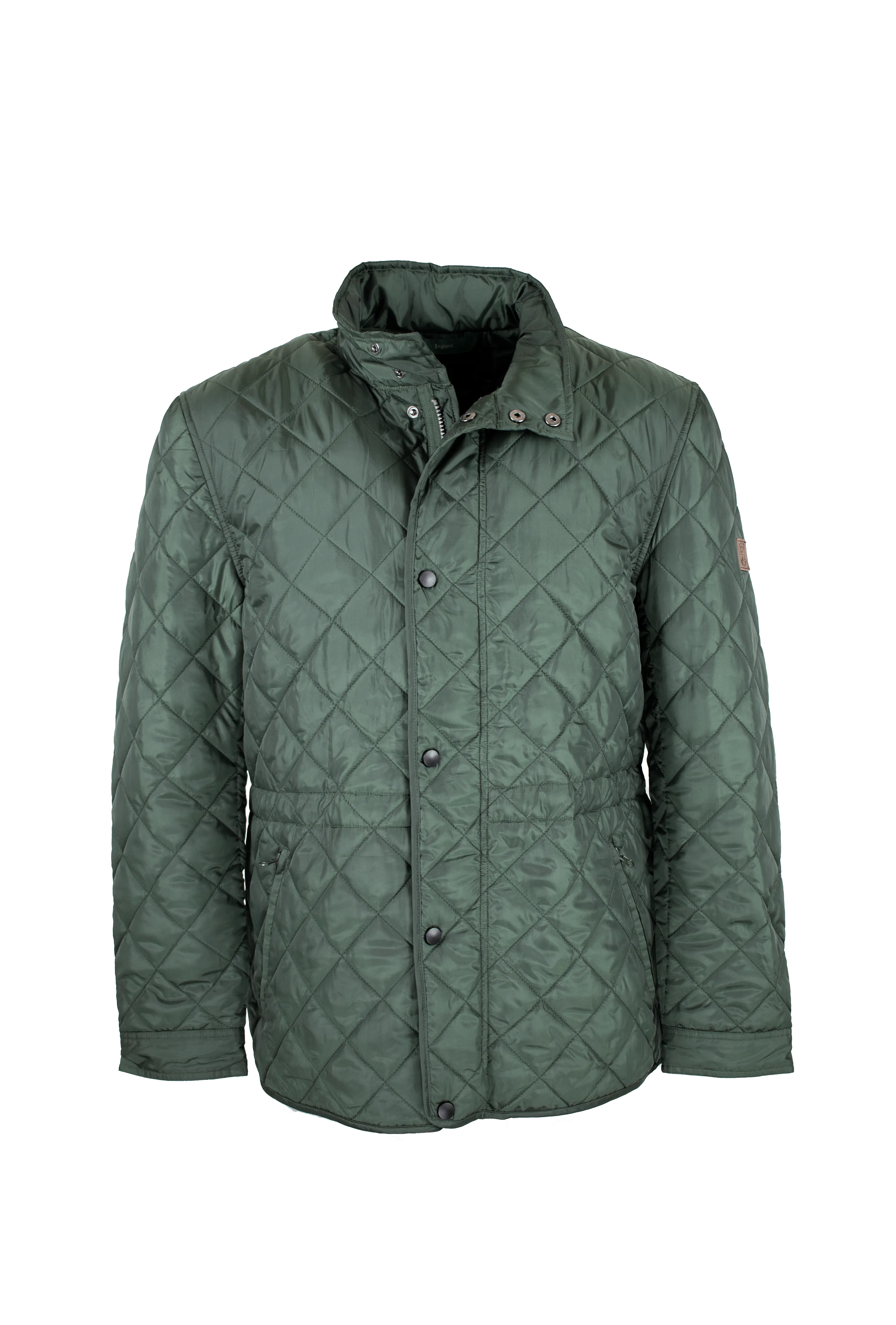 MJ002 - Men's Leiden Quilted Jacket - GREEN HeavyDuty Zipper ComfortStretch