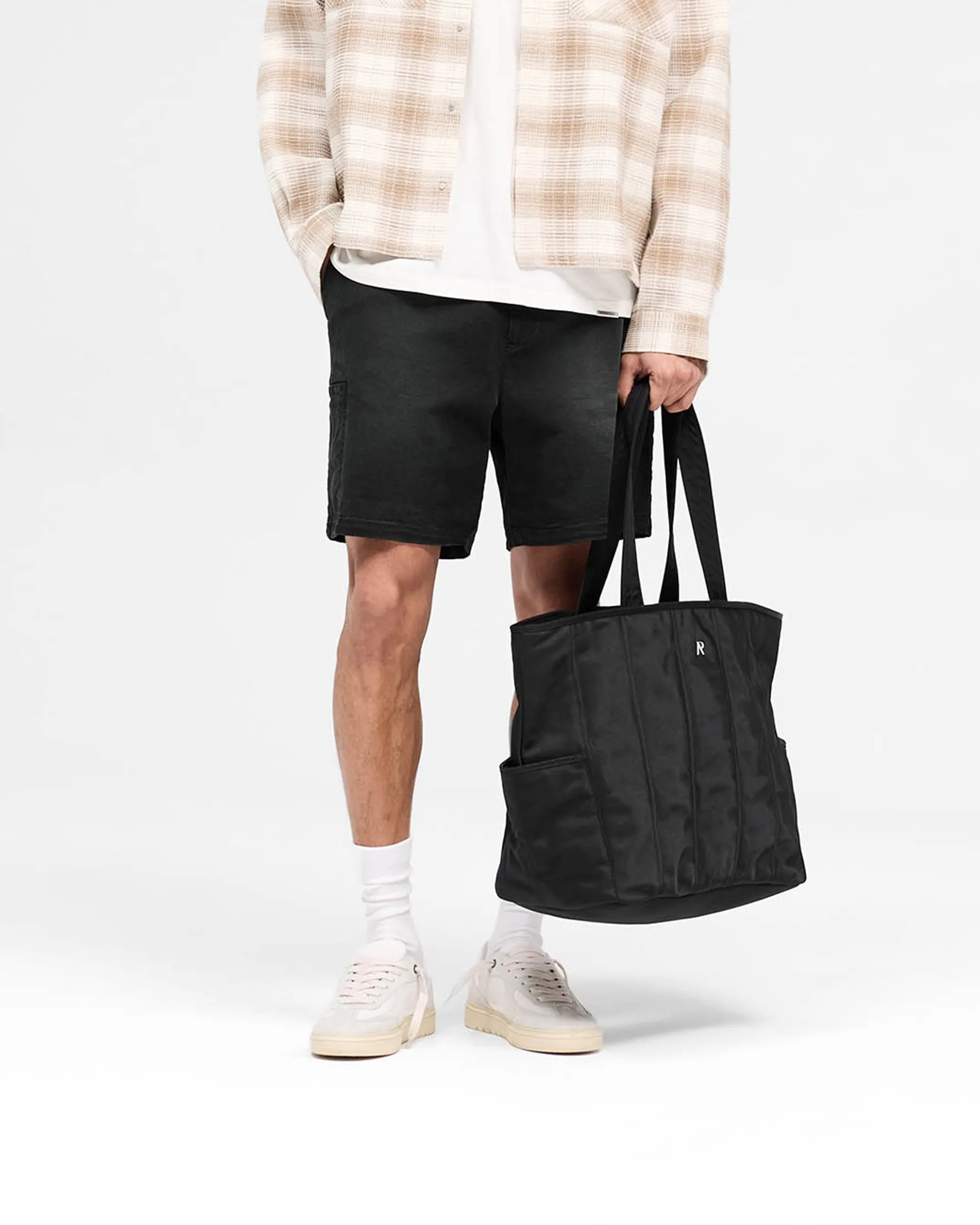 Season Cargo Short - Jet Black hiking apparel Minimal Waistband