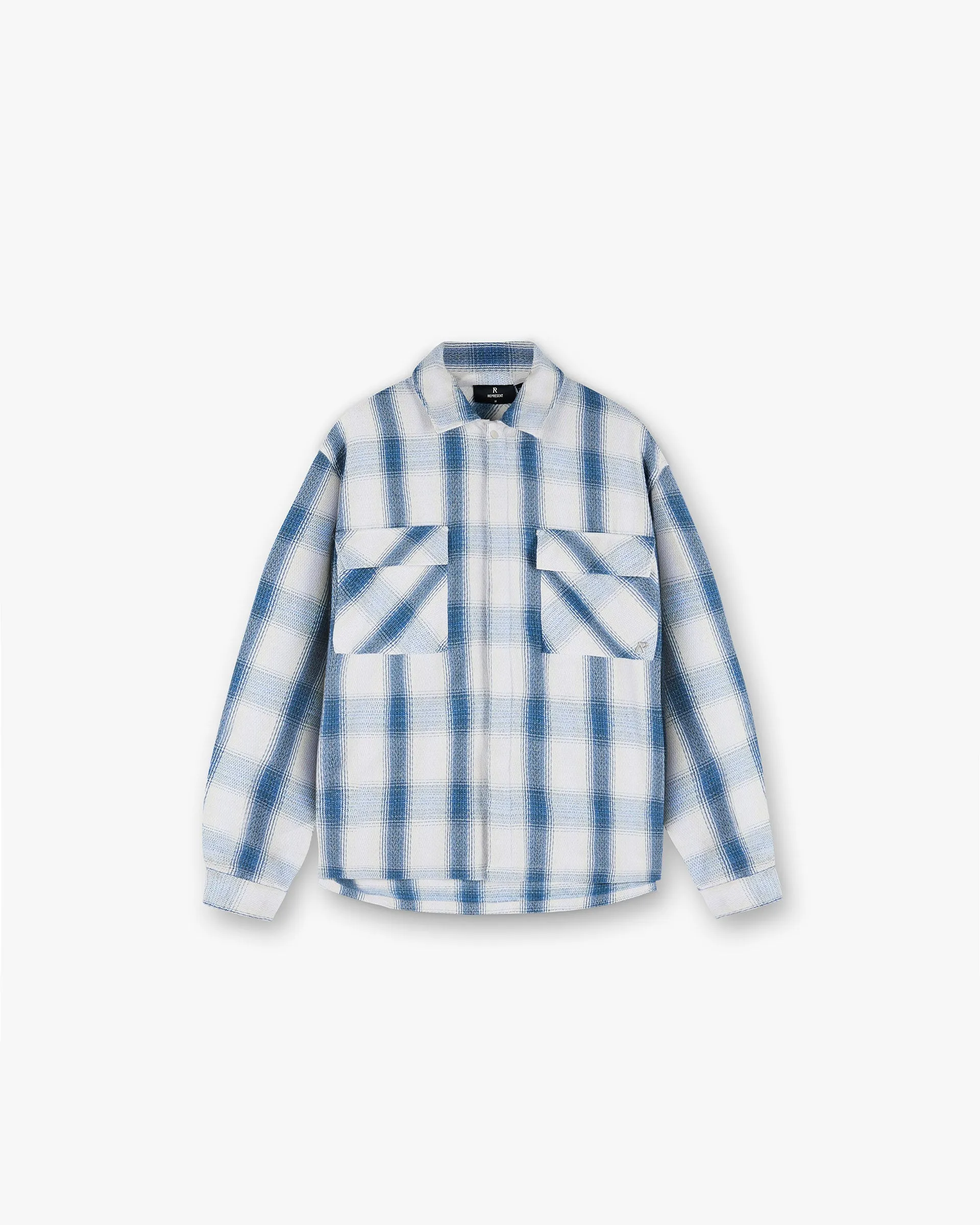 Bold Prints Spring Collection Season Flannel Shirt - Mid Blue