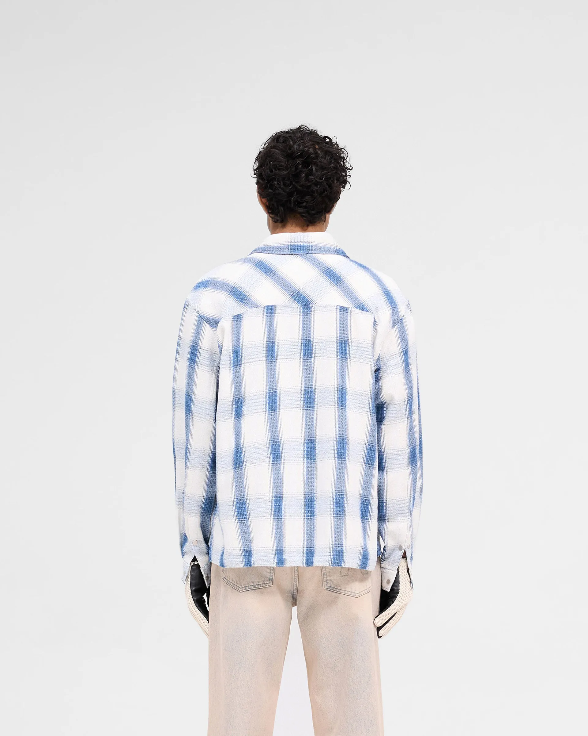 Classic Color Season Flannel Shirt - Mid Blue