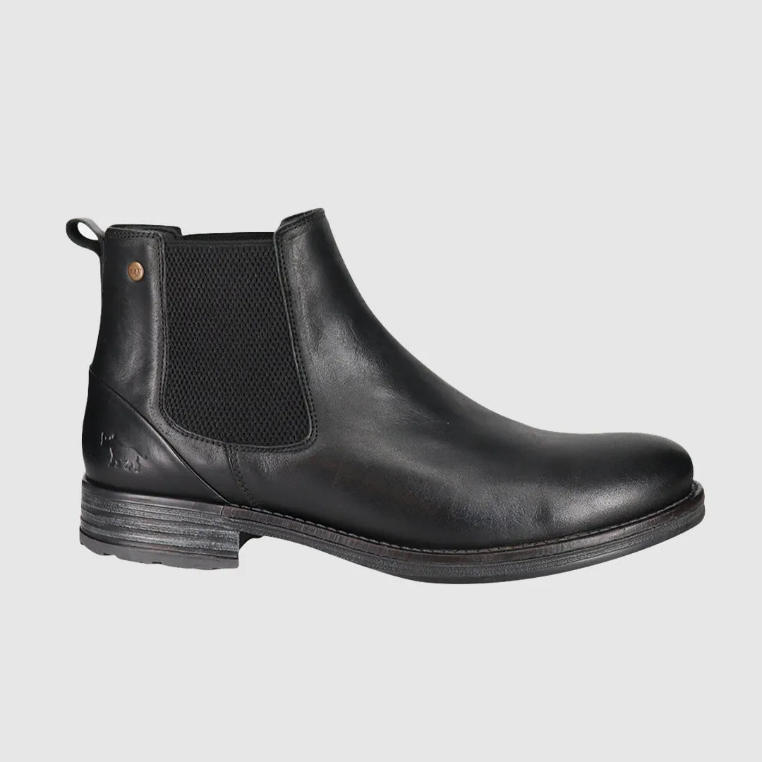 Asymmetric Lacing System Sensor Chelsea Boots Black