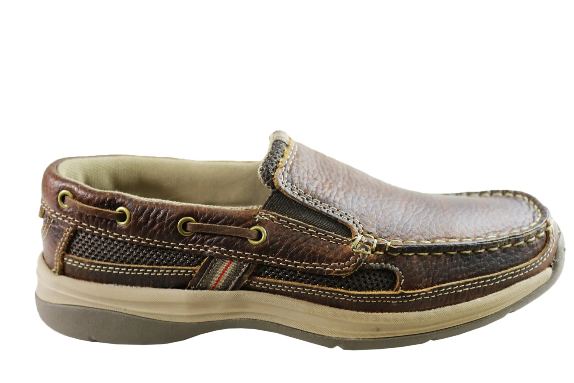 Slatters Splice Mens Smart Casual Leather Loafer Shoes Flexible Motion