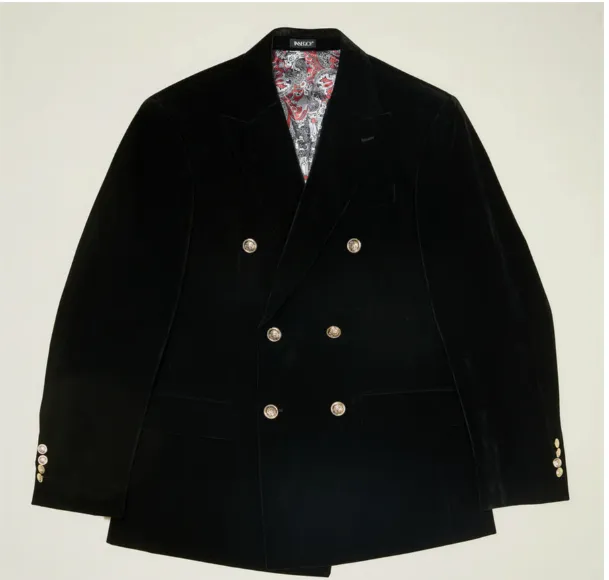 Inserch BL- 502 Dobuled Breasted Blazer Black Luxury Appeal Hooded styles