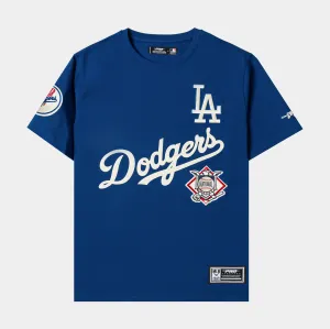 Shoe Palace Exclusive Los Angeles Dodgers Modern Originals Mens Short Sleeve Shirt (Blue) Anti Perspiration Lining Stretch waistband