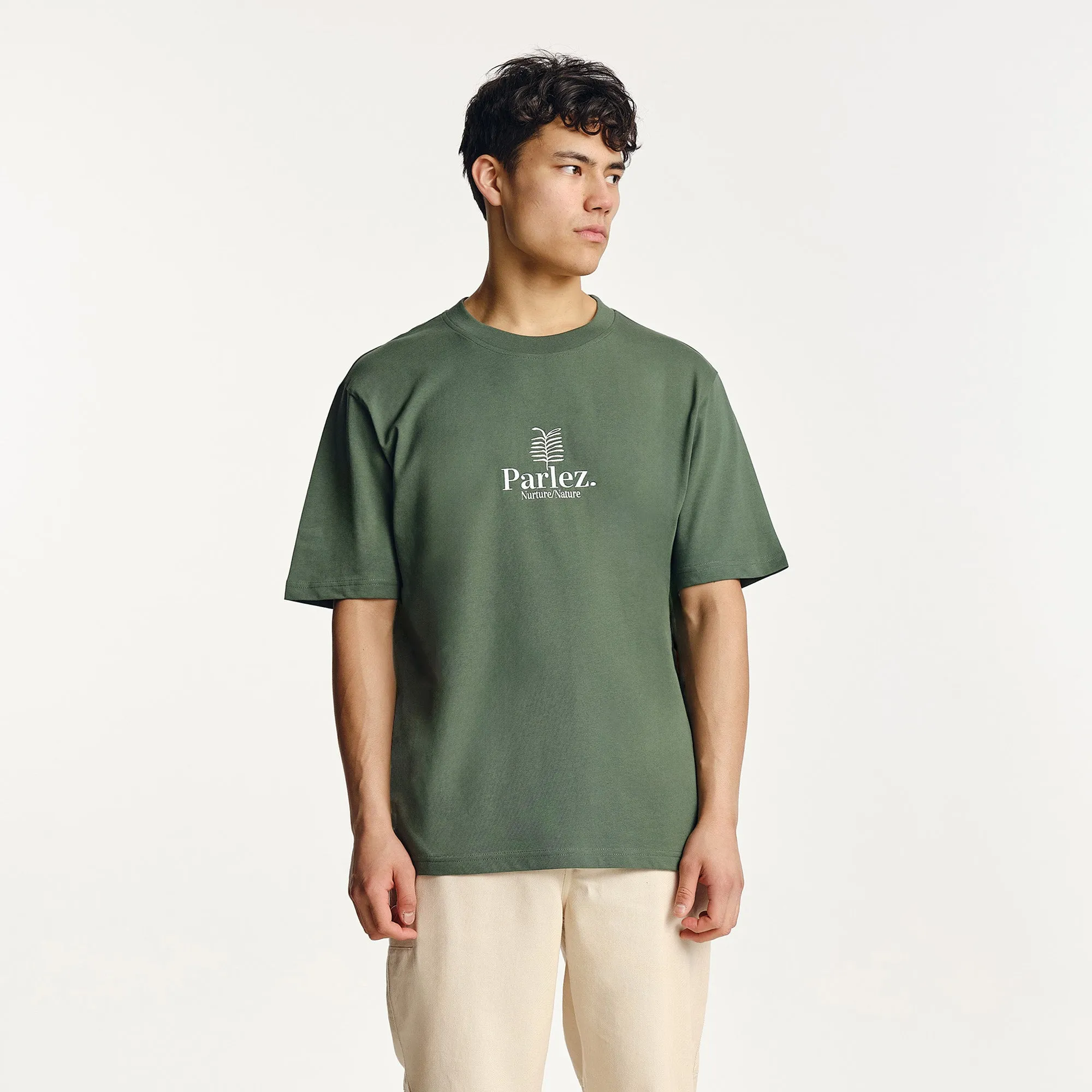 Nurture T-Shirt Kelp Green Spandex Enhanced Elasticity