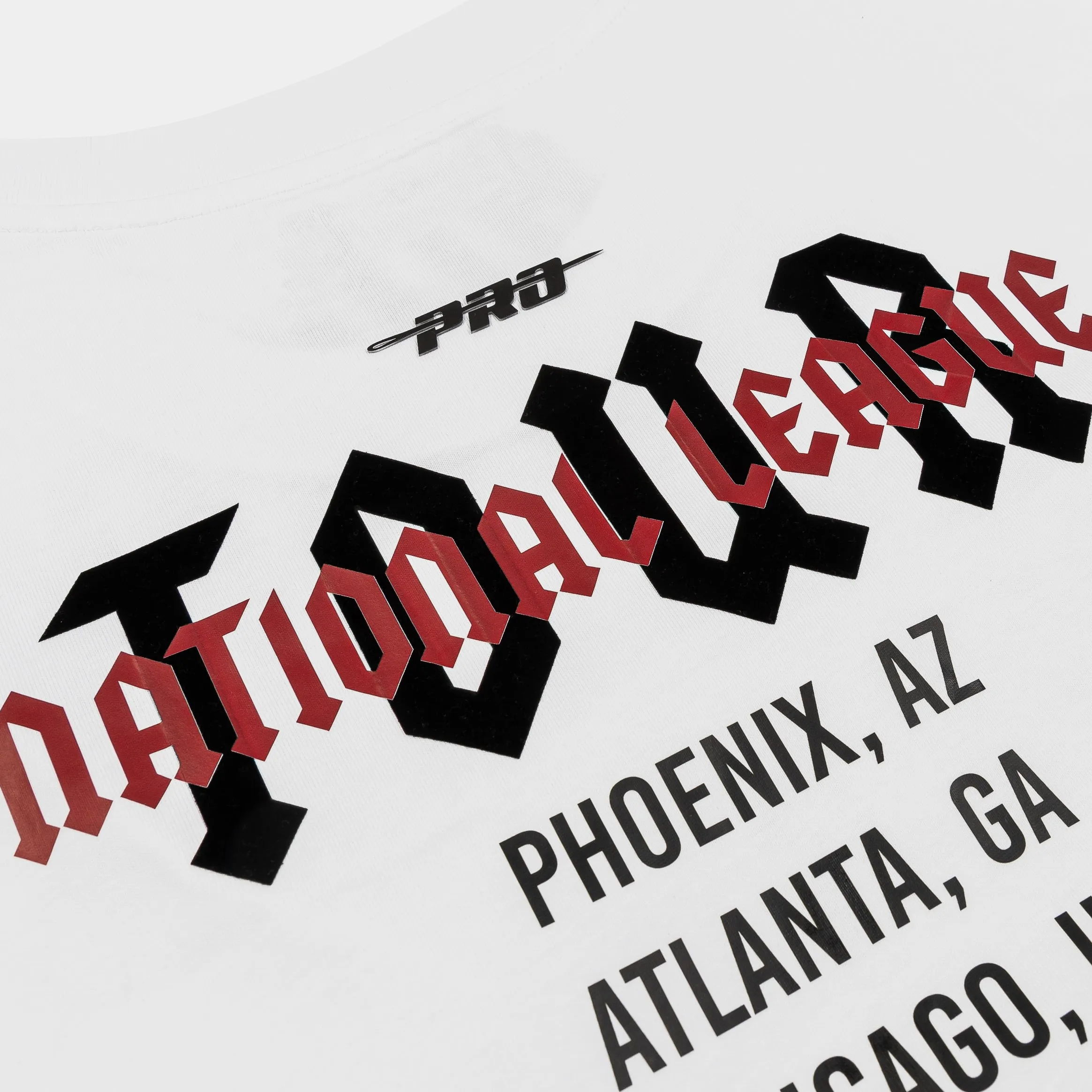 LowImpact Manufacturing Heavyweight Weave Arizona Diamondbacks City Tour Drop Shoulder Mens Short Sleeve Shirt (White)