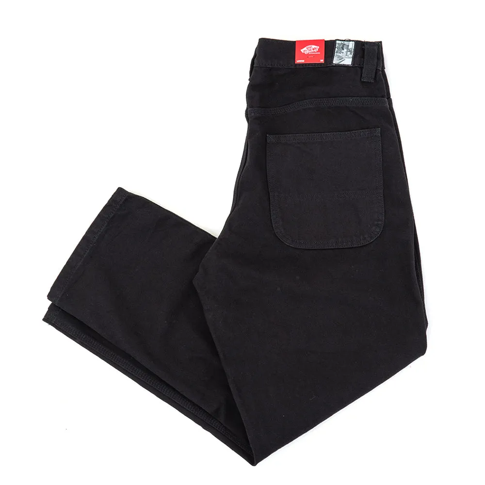 Skate Check-5 Loose Denim Pant (Black Denim) VBU Water-resistant Cozy Style