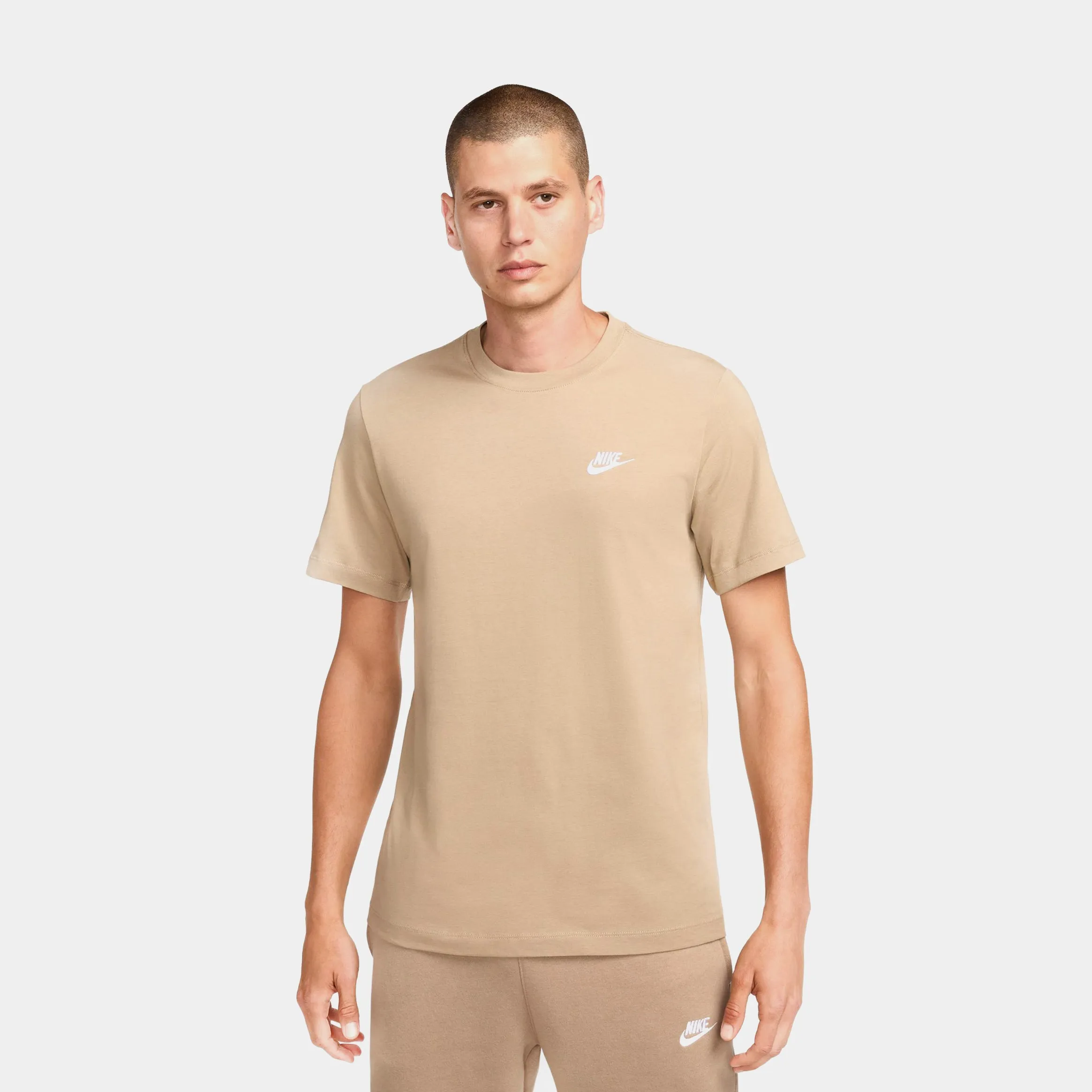 NSW Club Mens Short Sleeve Shirt (Khaki/White) contrast