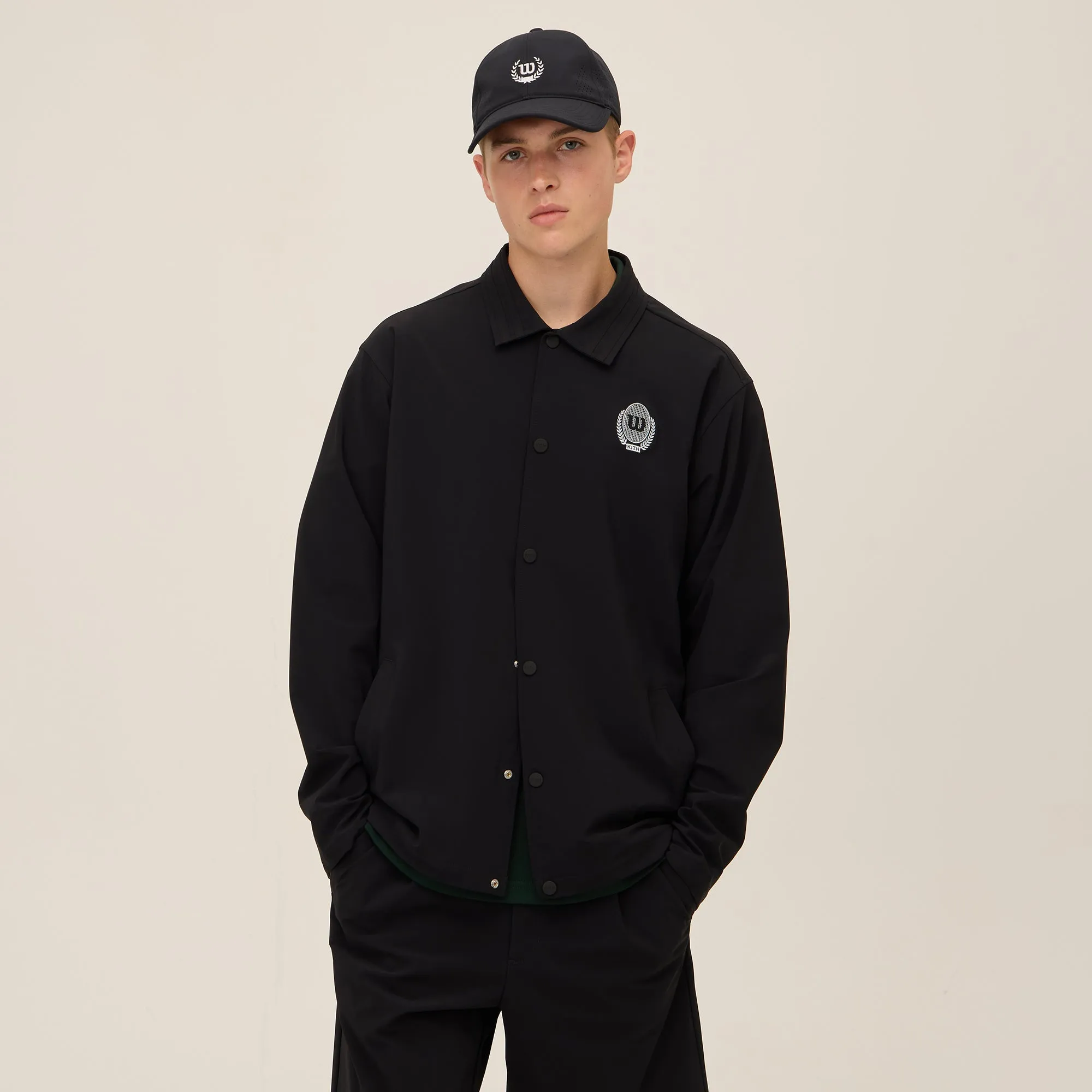 Soft Comfort Design Anti Static Finish Kith for Wilson Coaches Jacket - Black