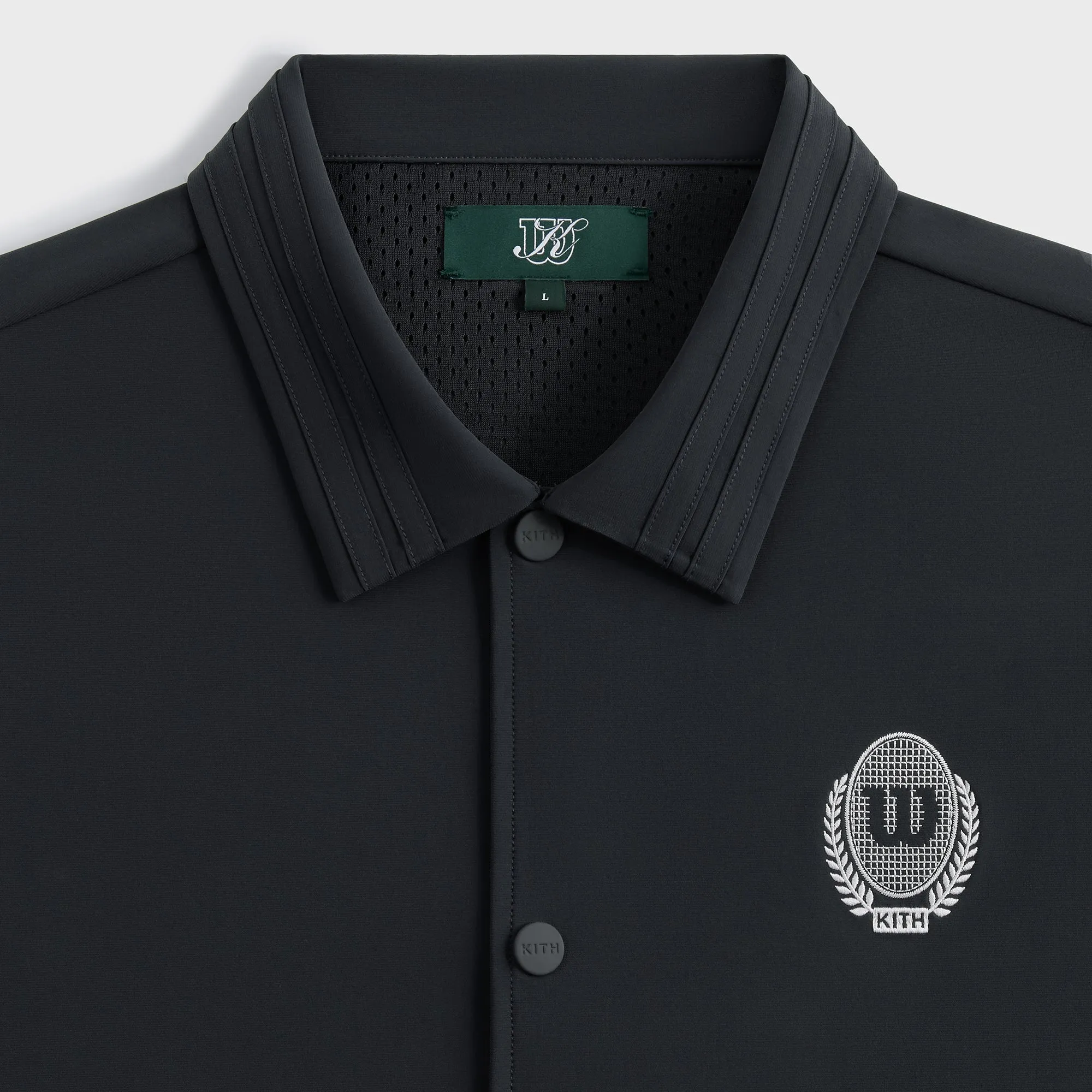 Kith for Wilson Coaches Jacket - Black Moisture Wicking Finish UV protection layer