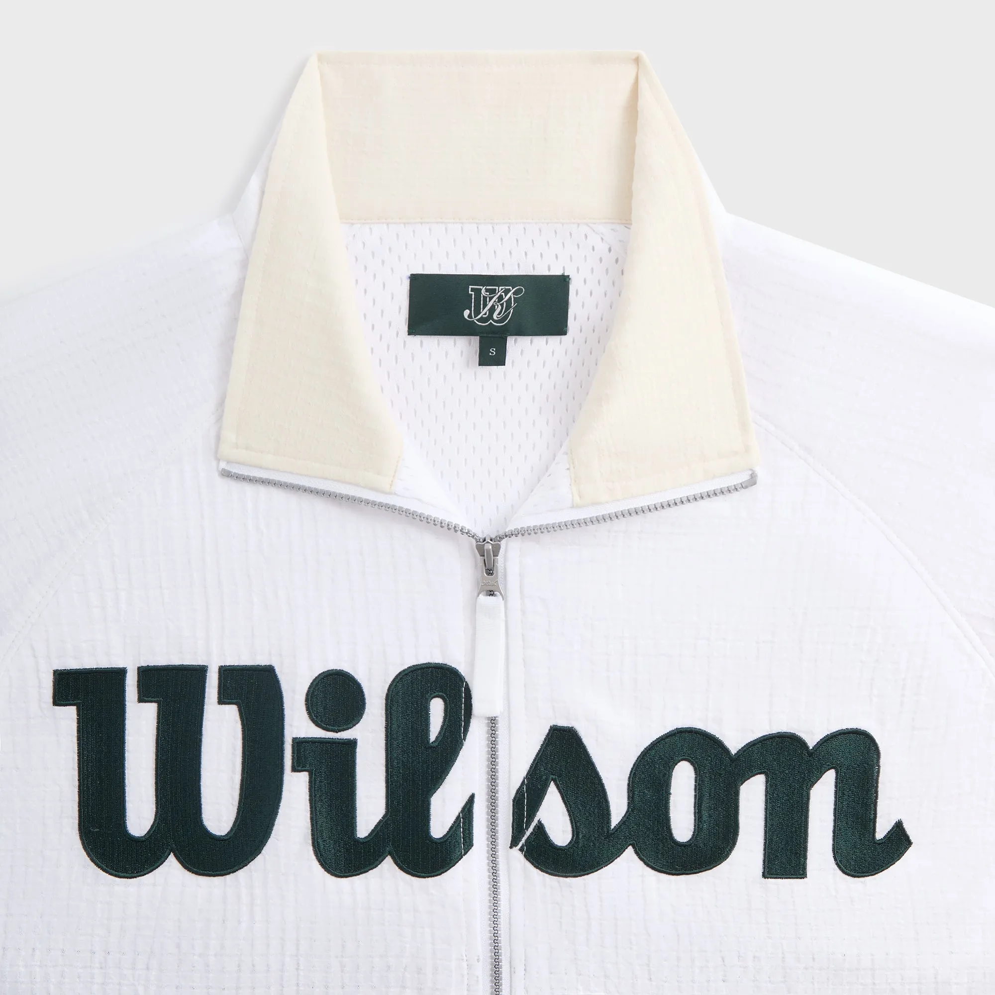 Three Layer Laminate Kith for Wilson Dobby Track Jacket - White
