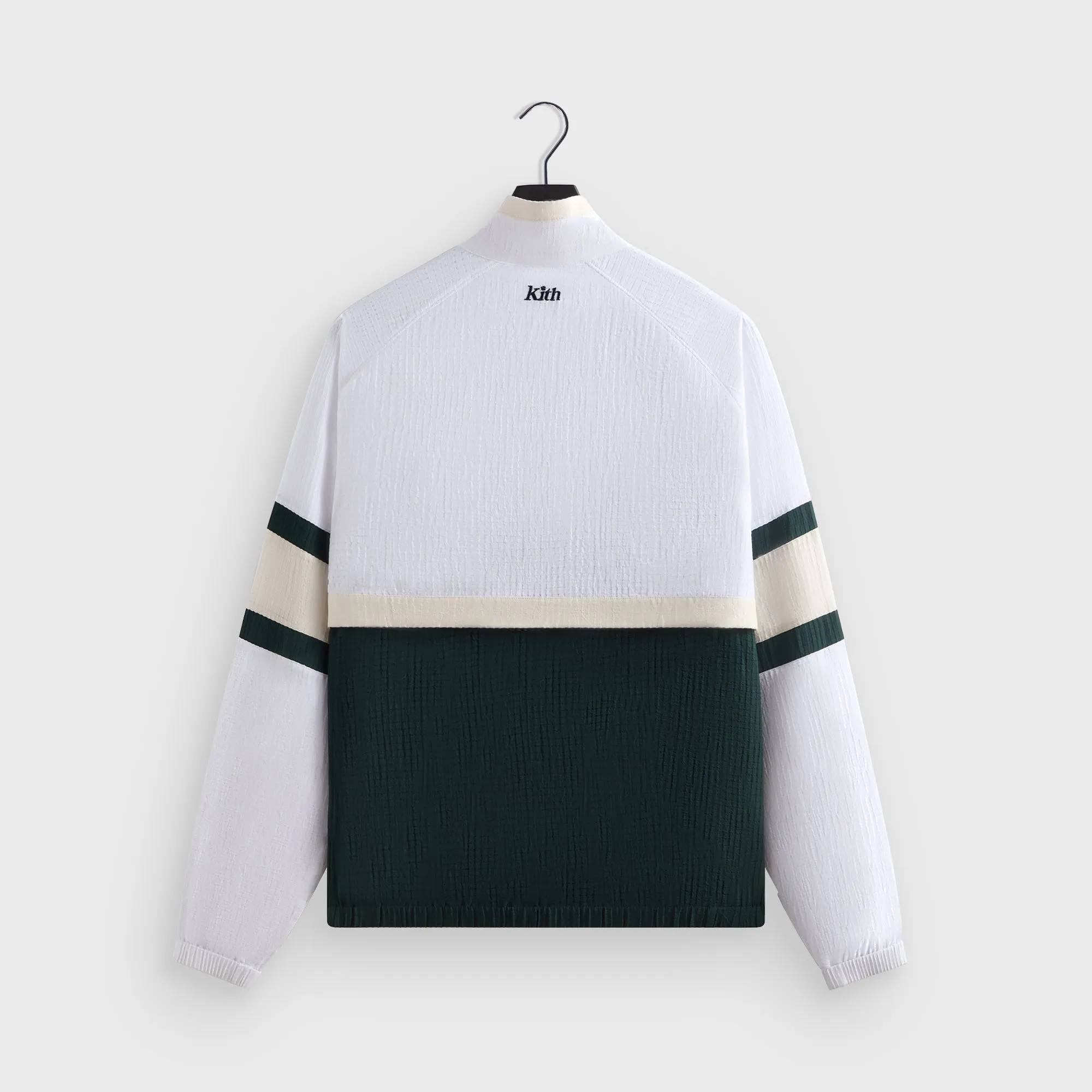 Morning Commute Gear Fleece Backing Kith for Wilson Dobby Track Jacket - White