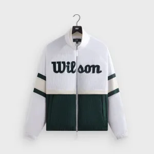 LowProfileStitching Rainy Day Kith for Wilson Dobby Track Jacket - White