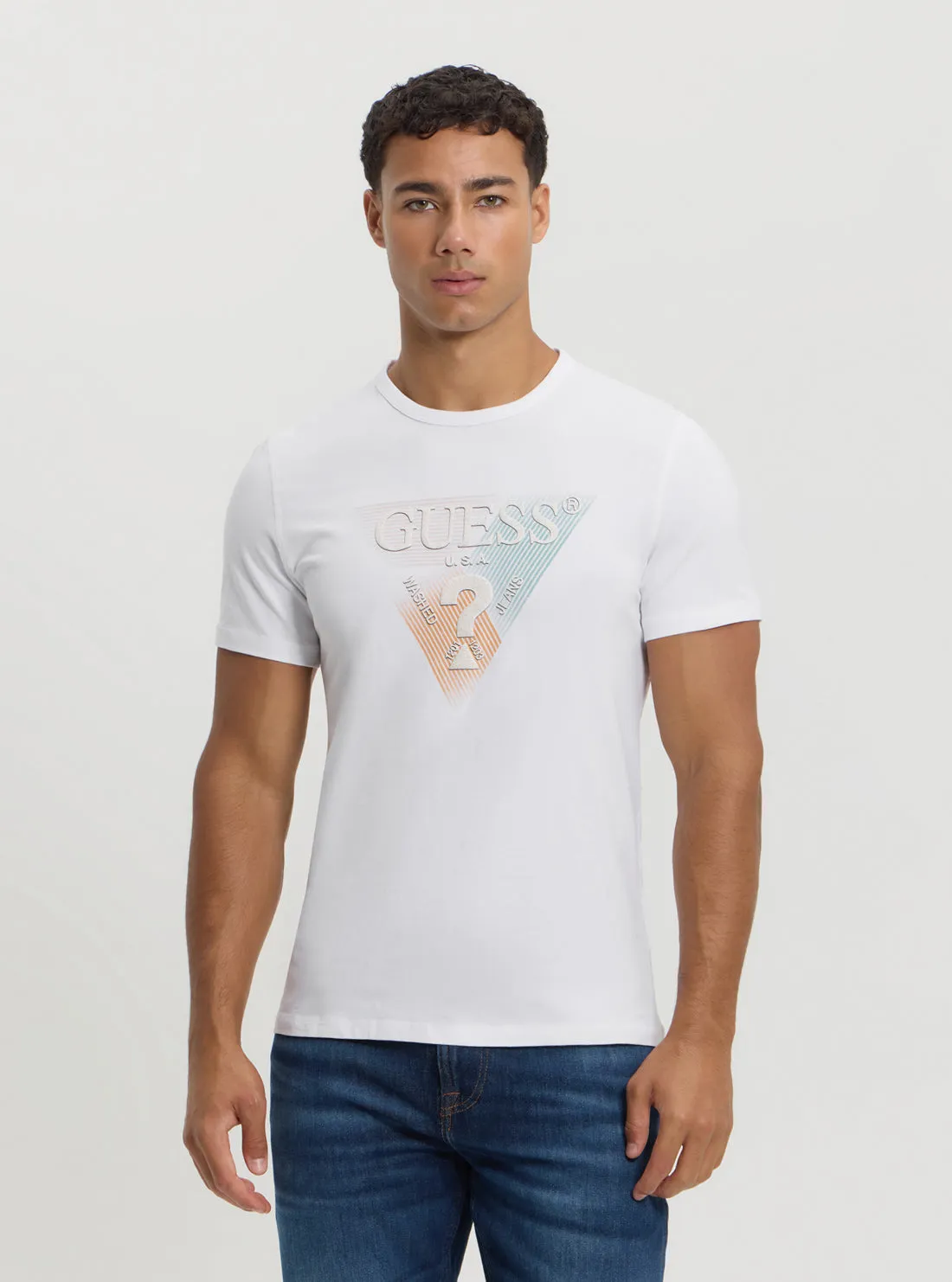 No Shrink Fabric Eco White Logo T-Shirt