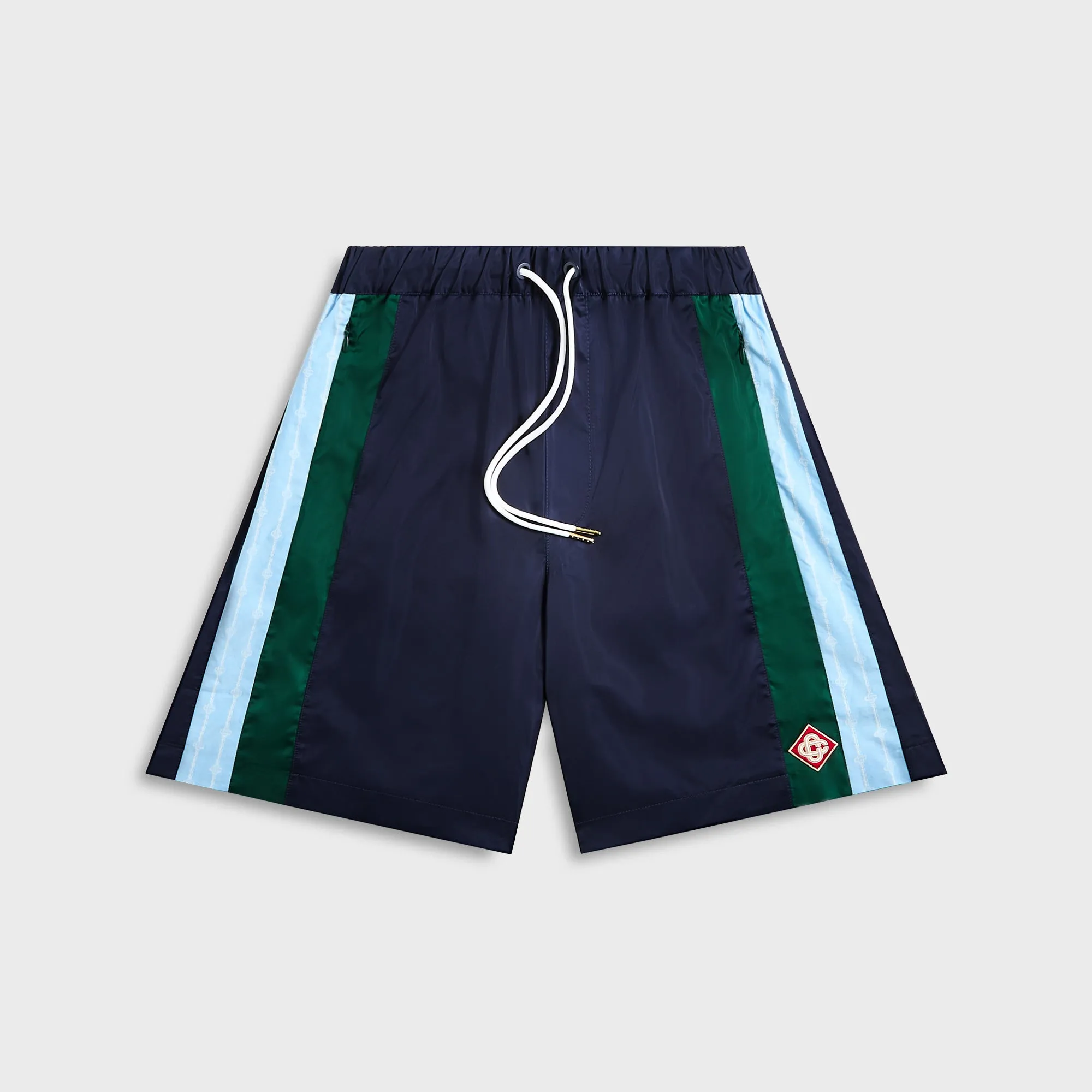 Sports Comfort Casablanca Nylon Pleated Track Short - Navy