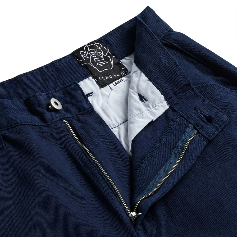 Eyes Embroidered Twill Pant (Navy / Green) Durable Fit