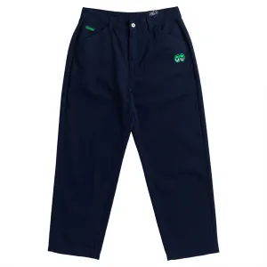Eyes Embroidered Twill Pant (Navy / Green) Layer Ready