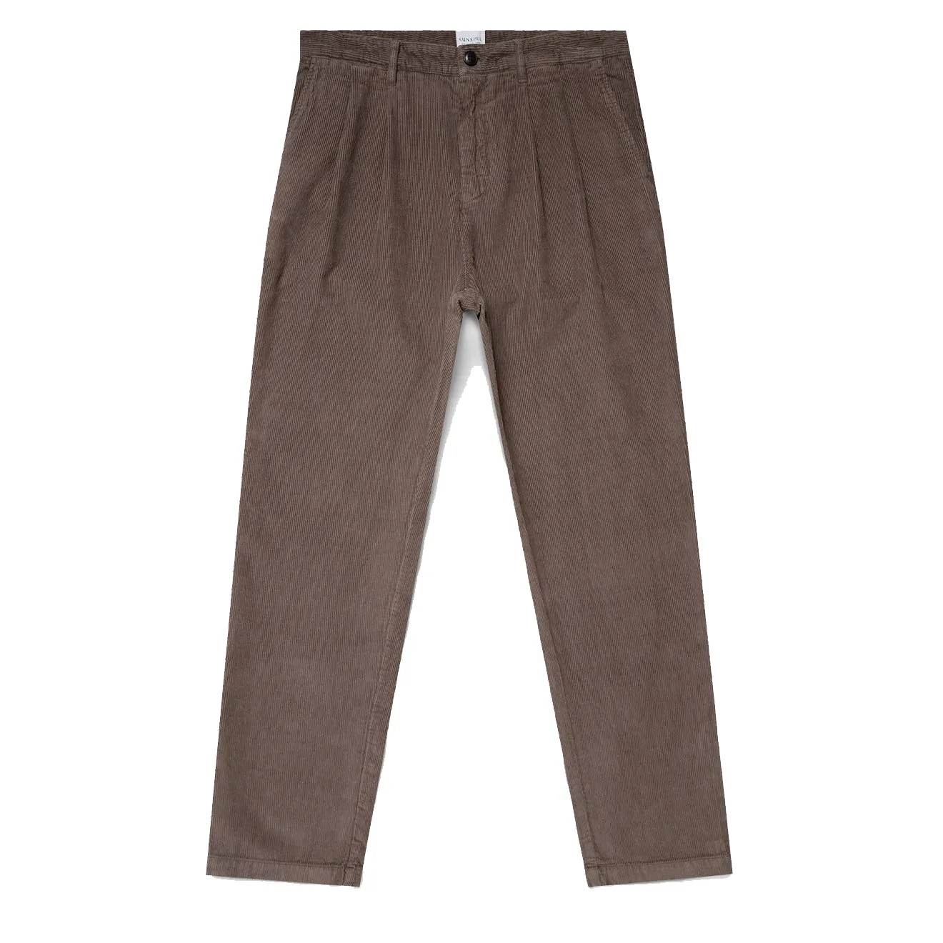 Sunspel Double Pleat Corduroy Trouser Cedar Durable Construction