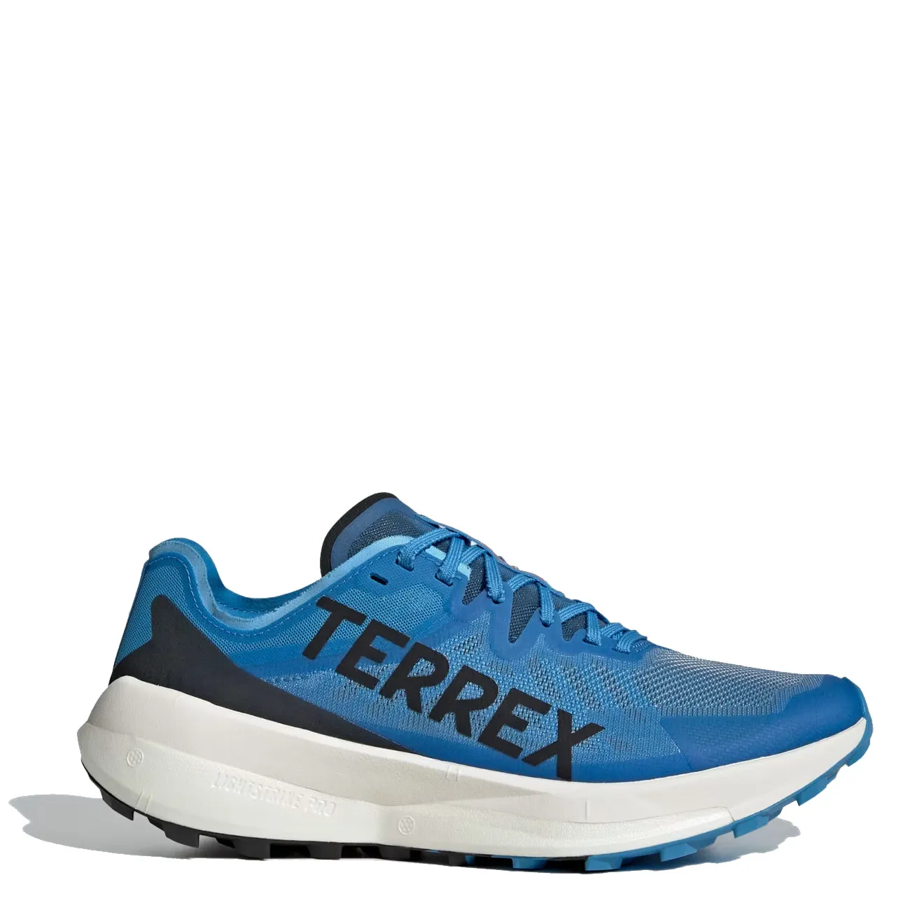 Genuine Leather Upper Adidas Terrex Agravic Speed Trail Running Shoes Pulse Blue / Core Black / Semi Impact Orange