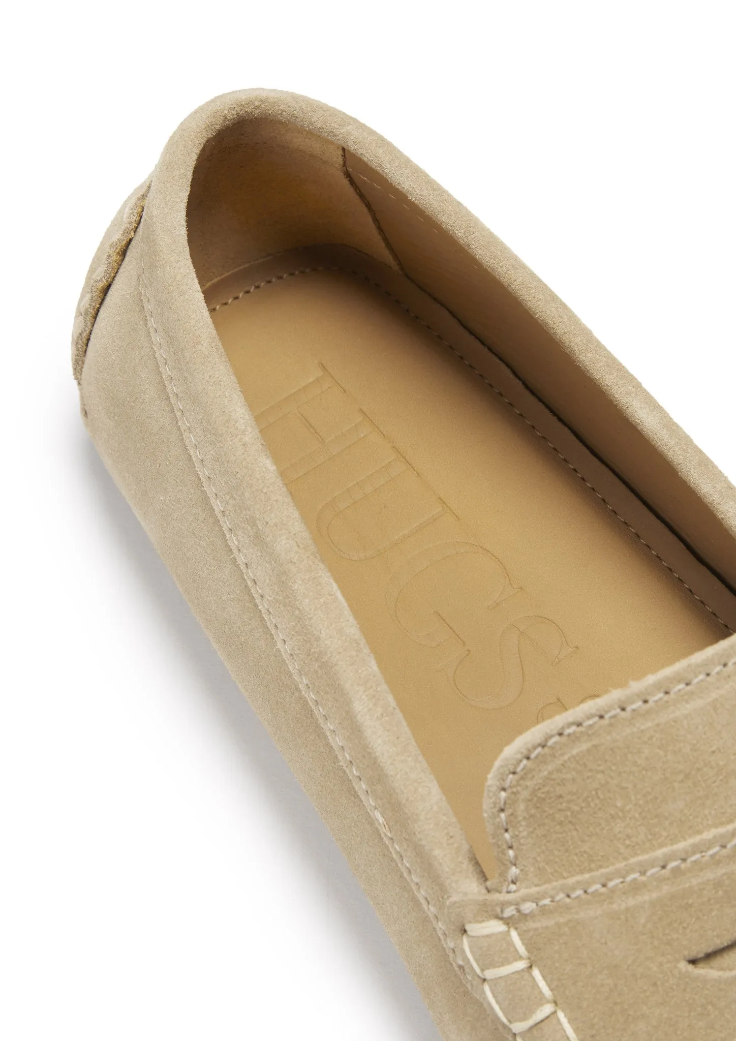 Penny Driving Loafers, taupe suede Chic Design Extended Wear