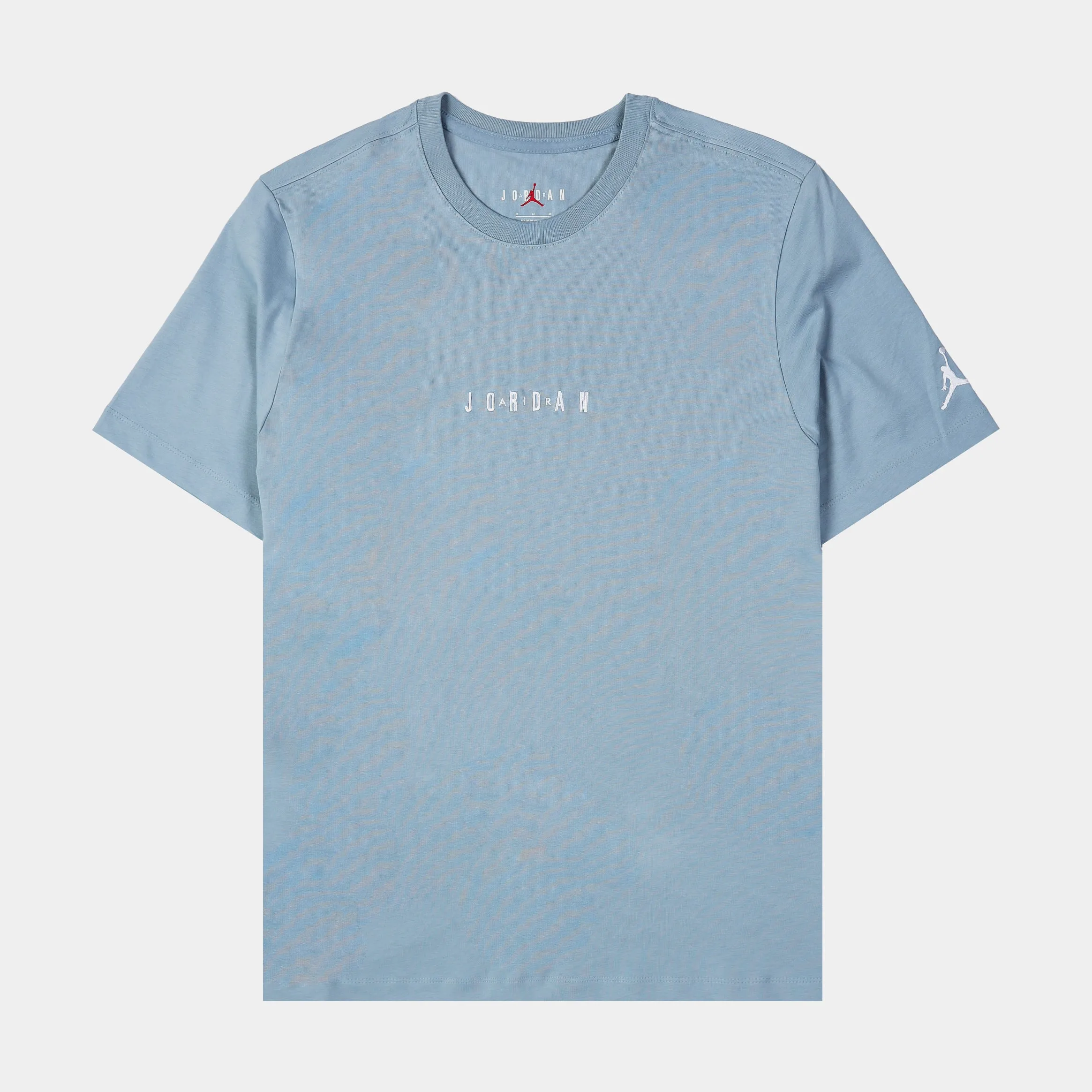 SunProtectionFabric Street Style Trend Air EMB Mens Short Sleeve Shirt (Blue/White)