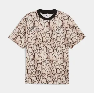A$AP Rocky x Puma Snakeskin Mens Short Sleeve Shirt (Frosted Ivory/AOP) Eco friendly materials