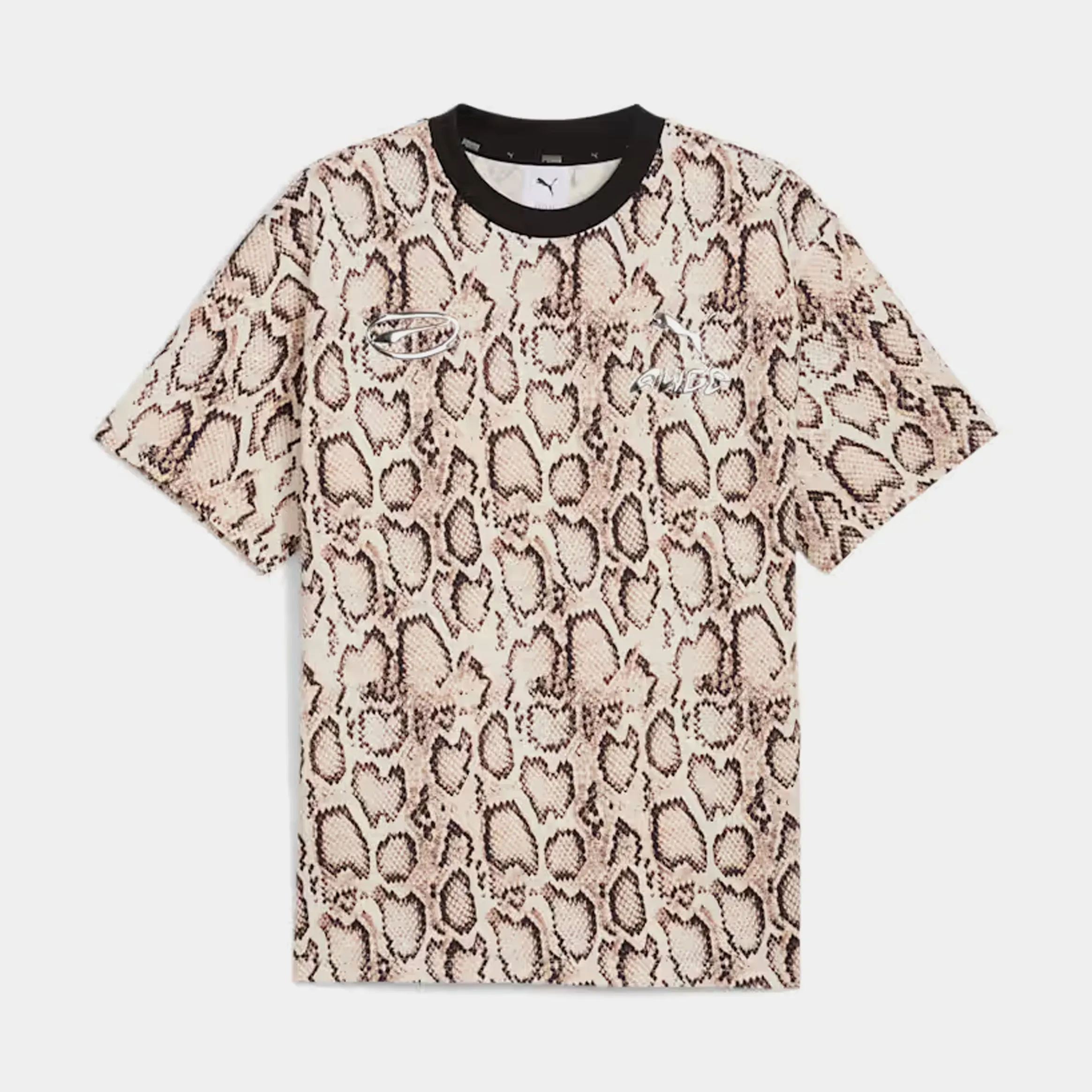 A$AP Rocky x Puma Snakeskin Mens Short Sleeve Shirt (Frosted Ivory/AOP) Eco friendly materials