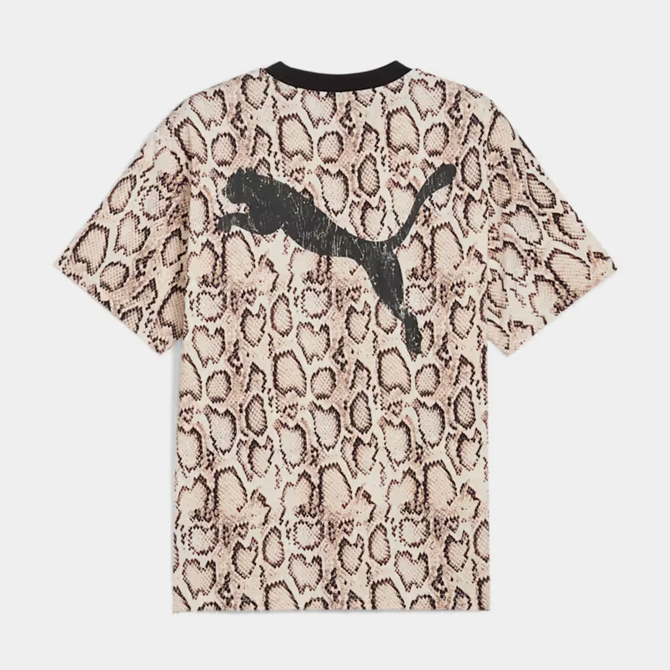 A$AP Rocky x Puma Snakeskin Mens Short Sleeve Shirt (Frosted Ivory/AOP) Cozy Wear Fit
