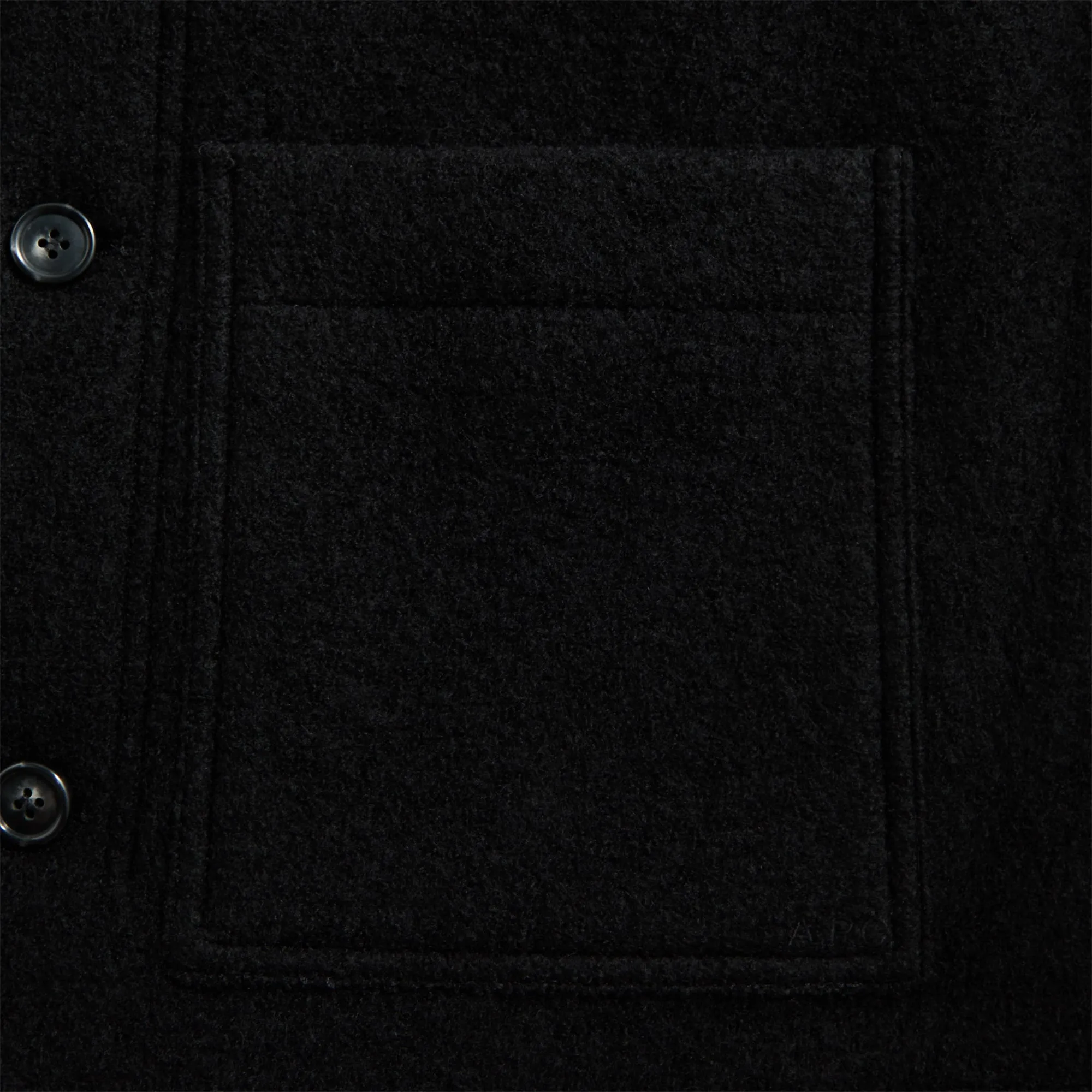 A.P.C. Veste Emile Logo Outerwear - Black Durable Color Retention Articulated Ergonomic Fit