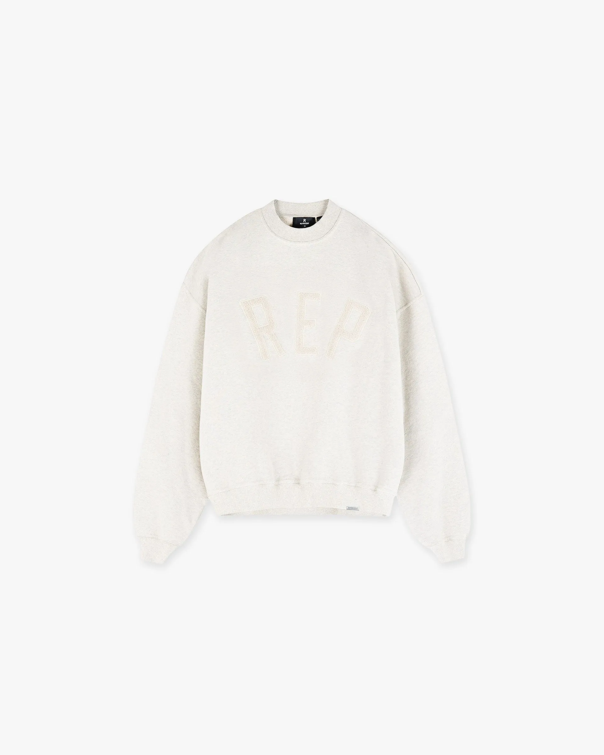 Weekend Chic Rep Applique Sweater - Cream Marl
