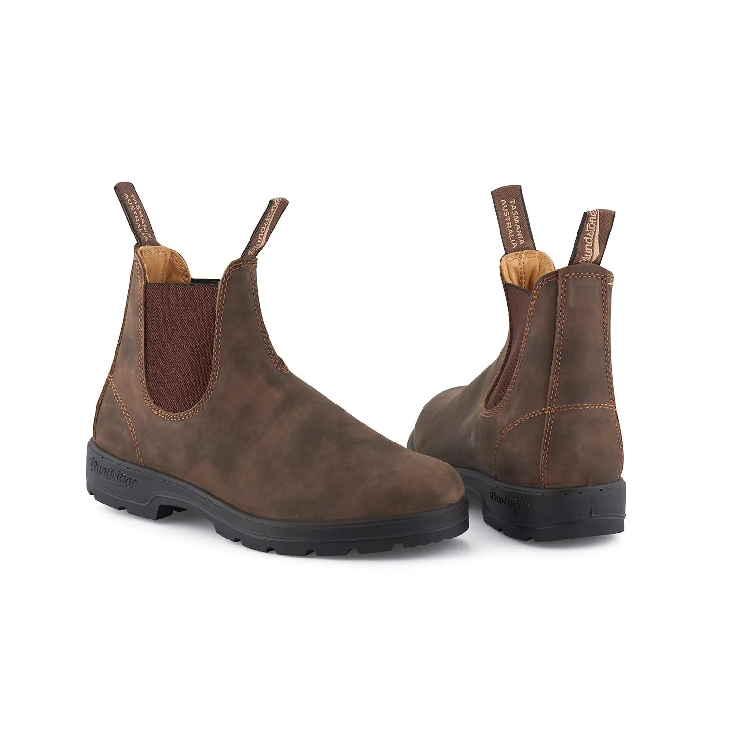 Blundstone Chelsea Boot 585 Rustic Brown High Traction Rainy Days