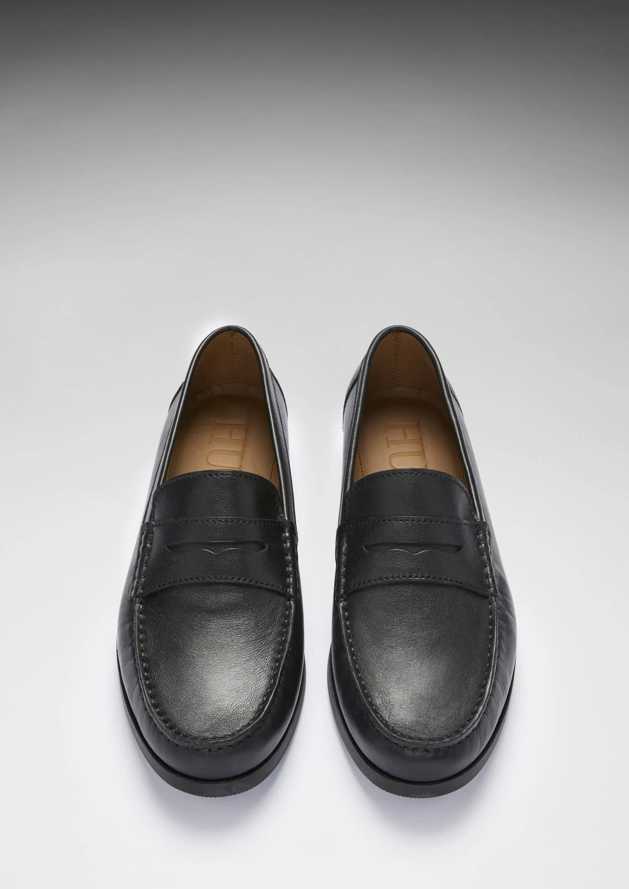Boat Loafers, black leather Light Move