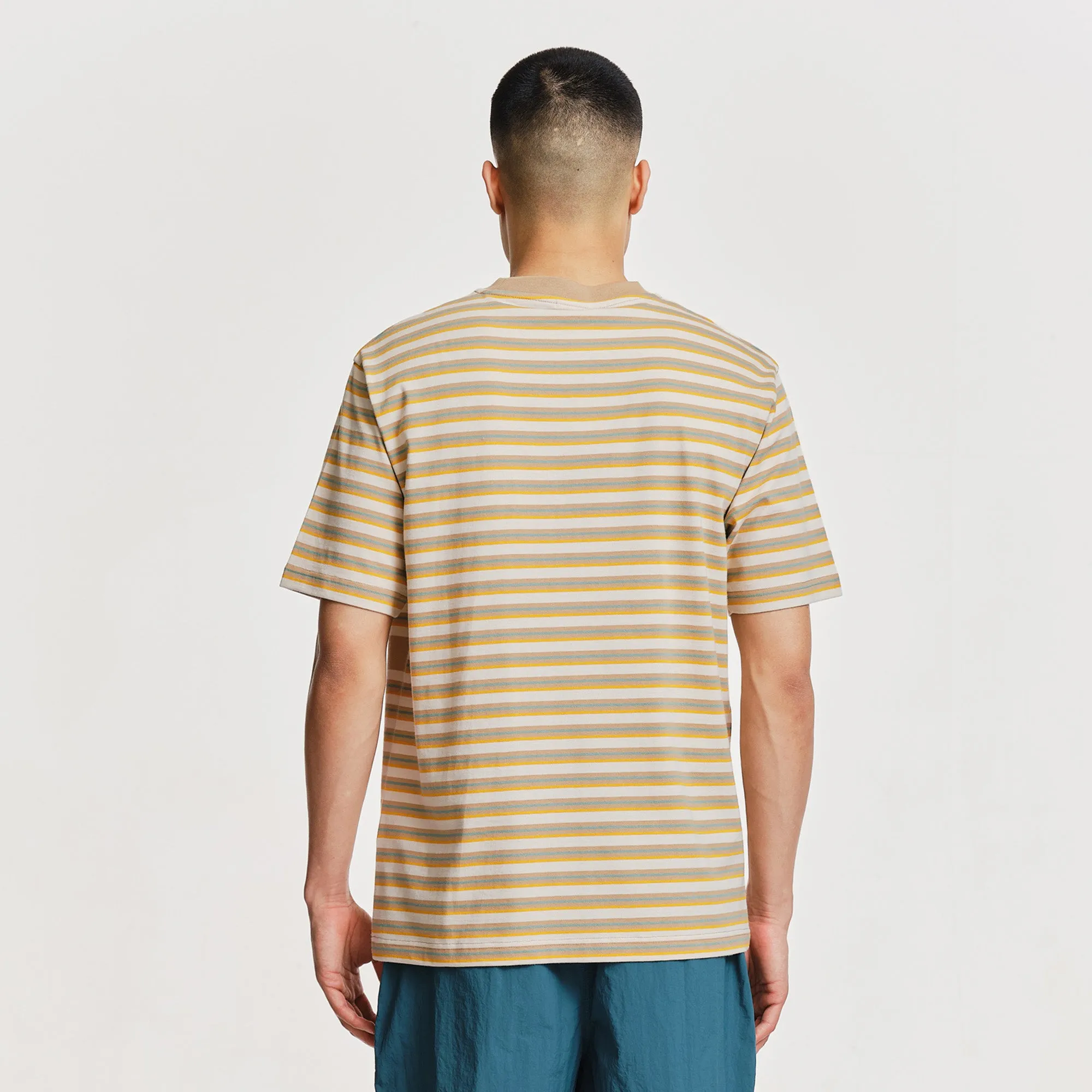 Basic Wear Solar Stripe T-Shirt Greige