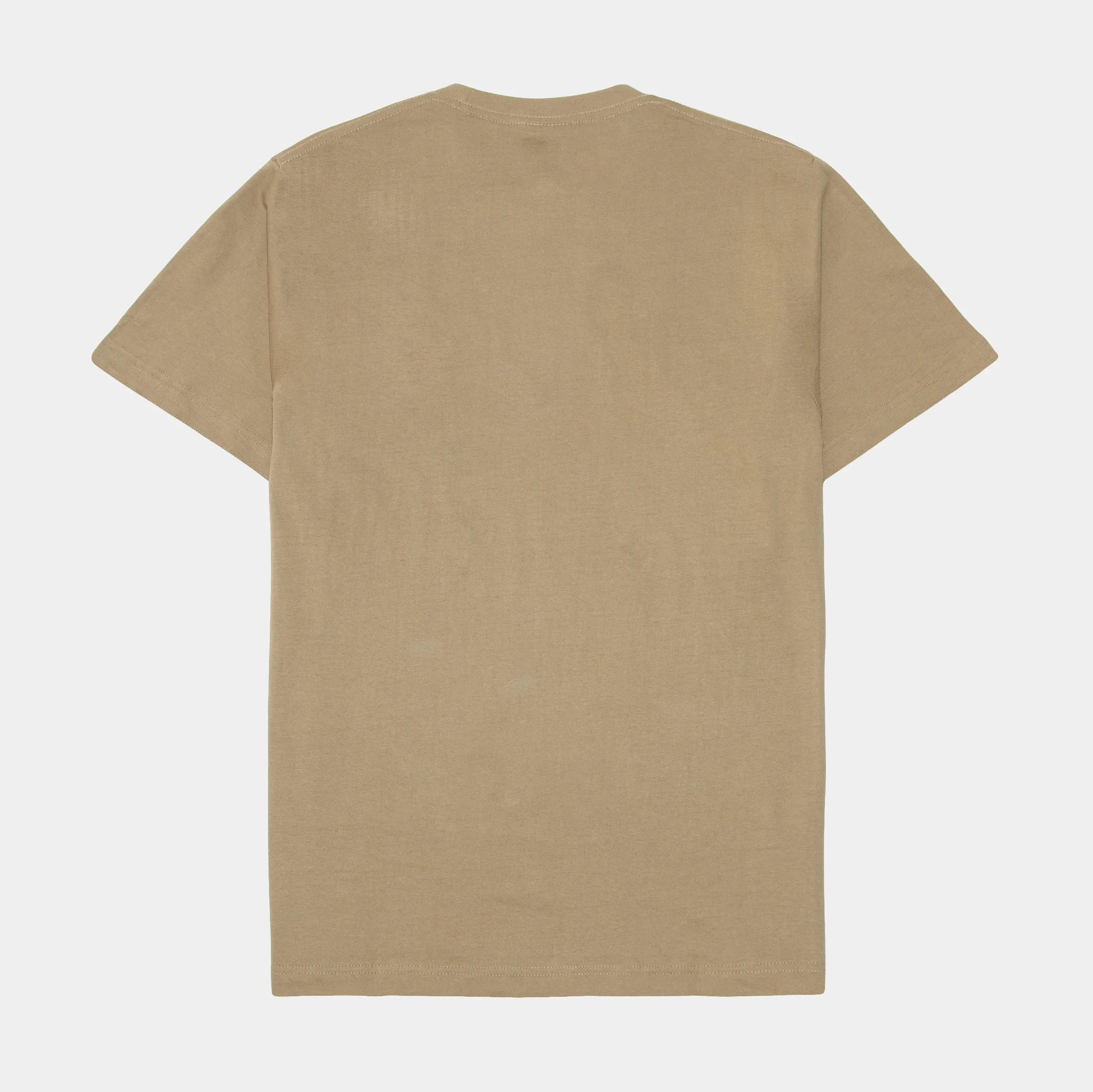 Solid Novelty Mens Short Sleeve Shirt (Dark Beige) Versatile Style Trend All Day Wear