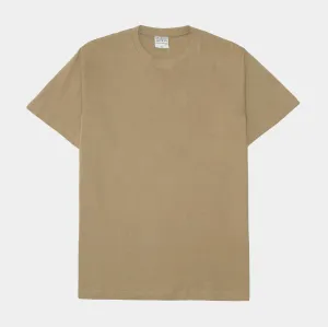 Solid Novelty Mens Short Sleeve Shirt (Dark Beige) Versatile Style Quick Dry Performance