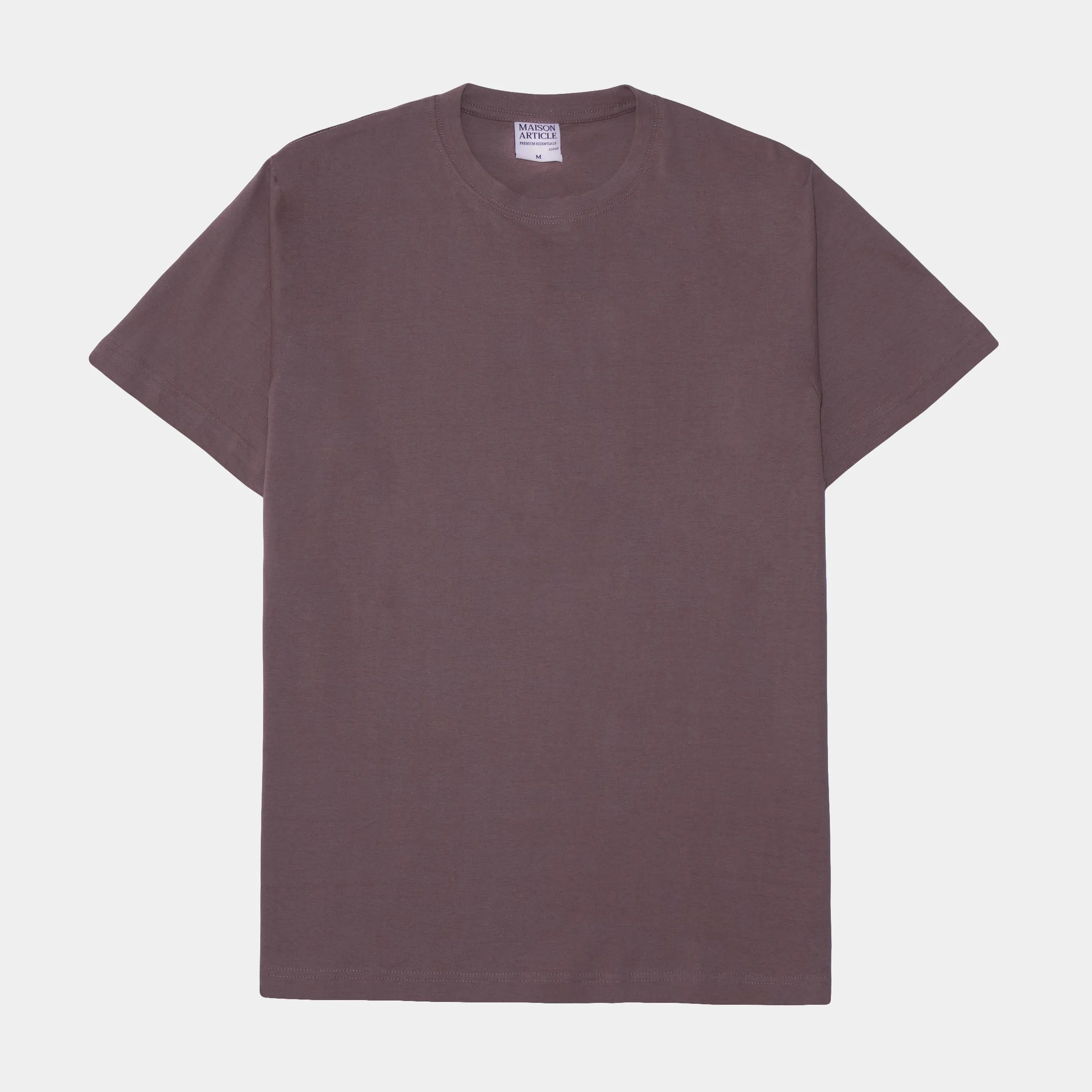 Solid Novelty Mens Short Sleeve Shirt (Purple) V-Neck Lightweight Weave