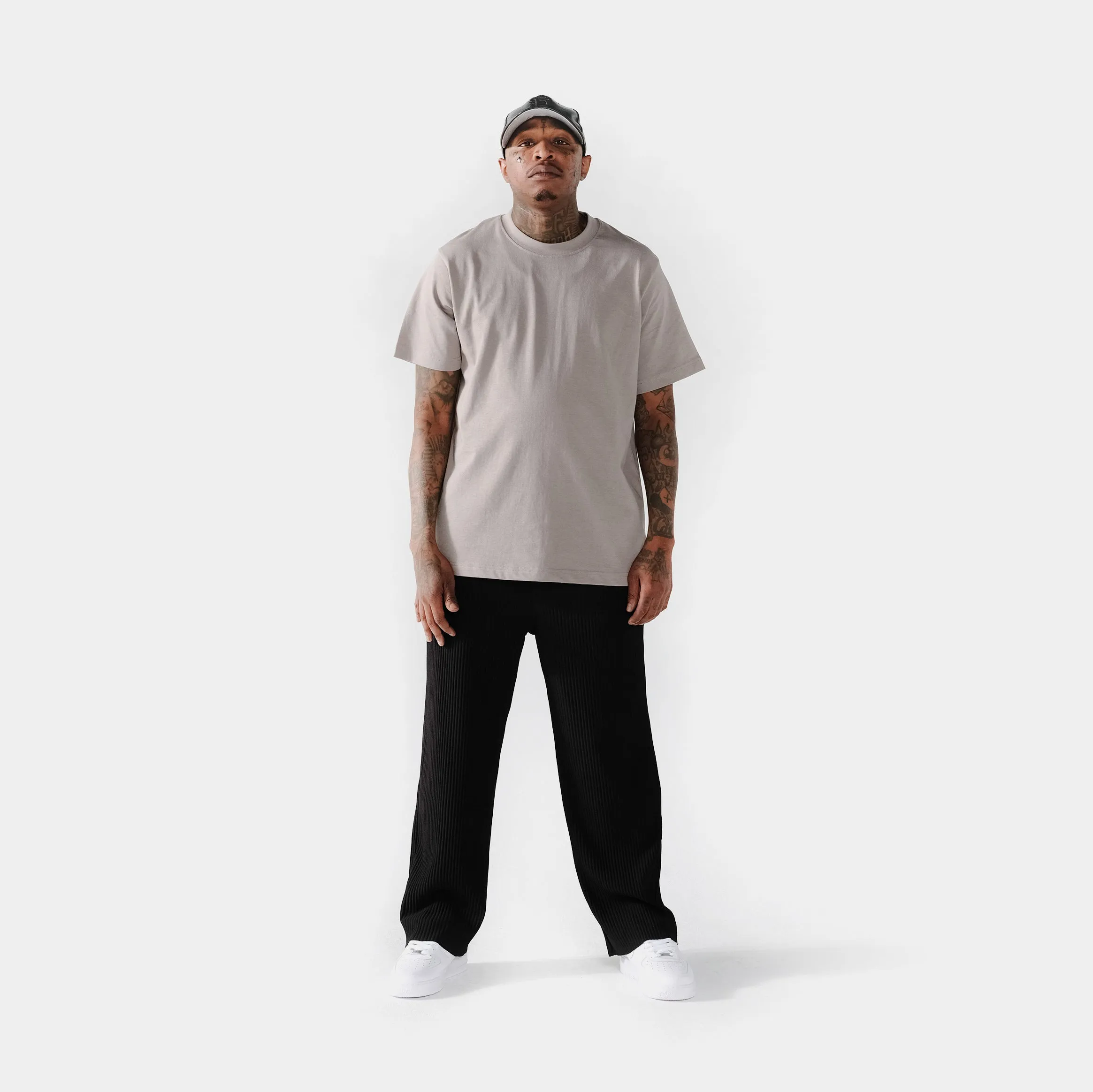 Solid Novelty Mens Short Sleeve Shirt (Stone Grey) Eco Friendly Dyes