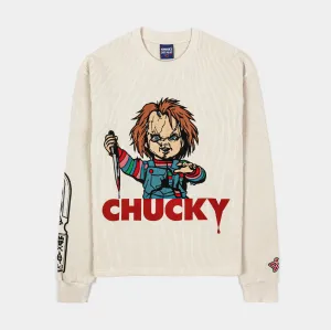 SP x Chucky Players Club Thermal Mens Long Sleeve Shirt (White/Red) Retro Ultimate Comfort