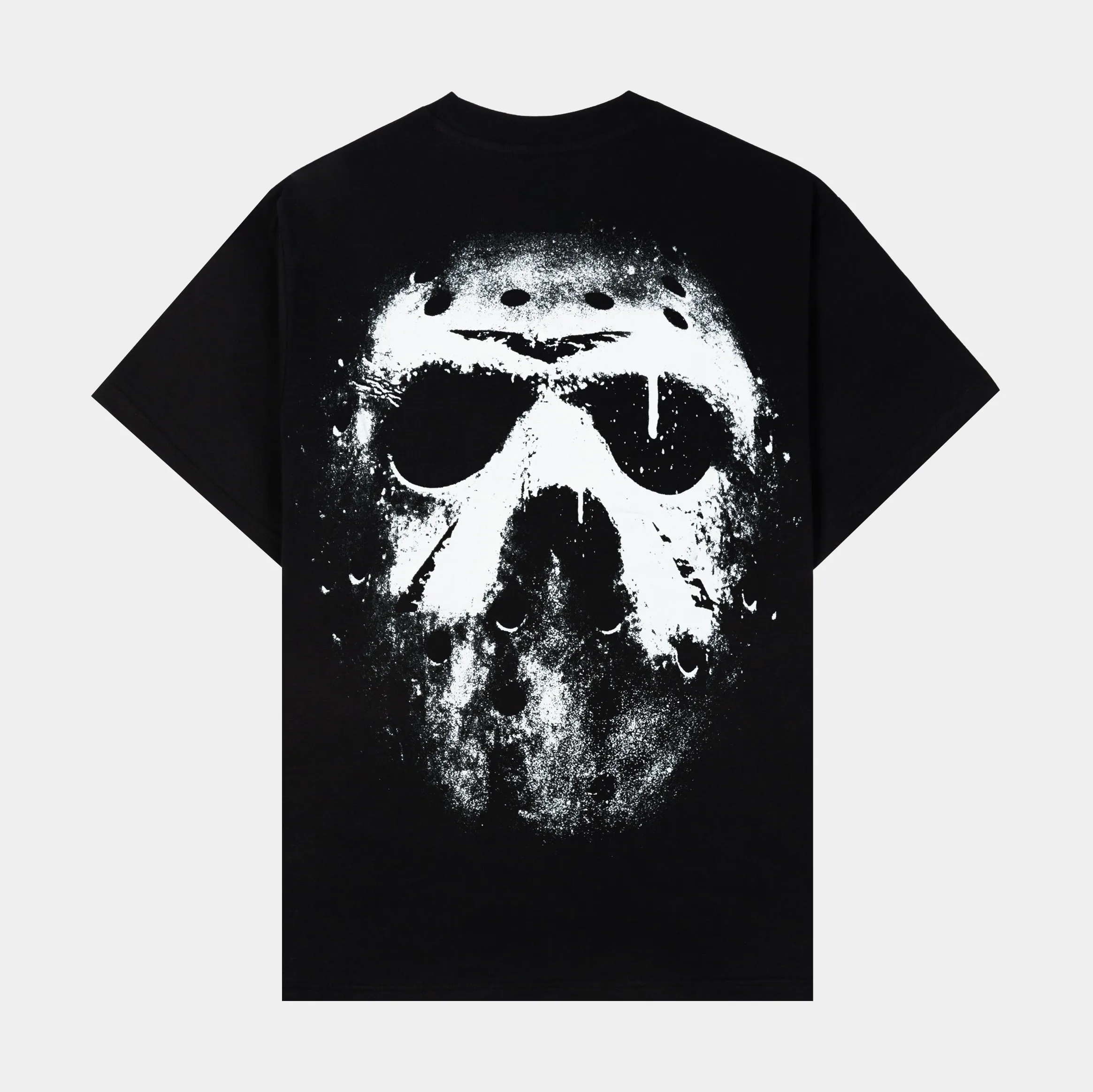 Low Impact Dye Fashionable Layer SP x Friday The 13th Jason Mask Mens Short Sleeve Shirt (Black/Red)