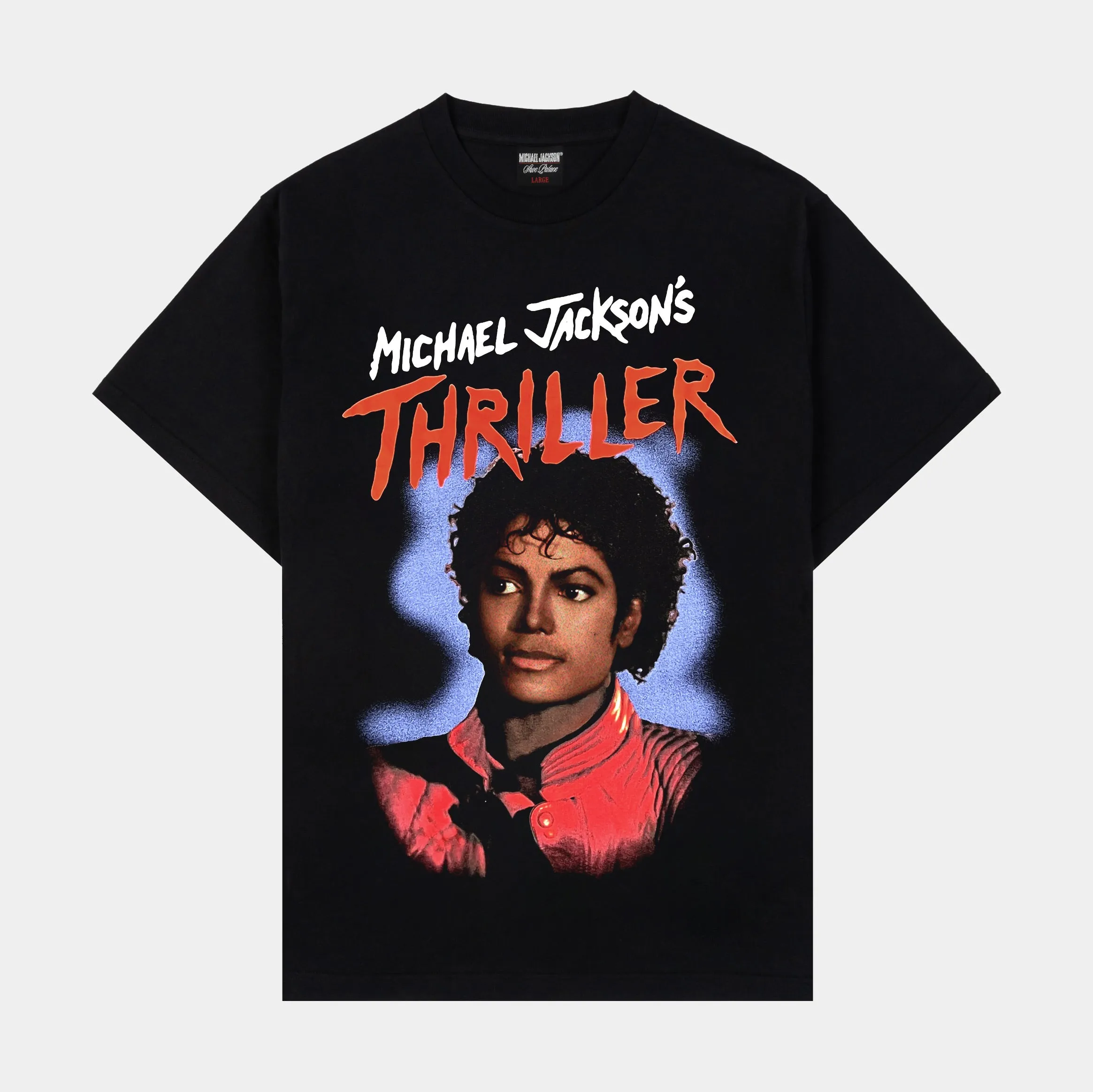 NeutralTonesCollection Light Flex SP x Michael Jackson Thriller Horror Mens Short Sleeve Shirt (Black/Red)